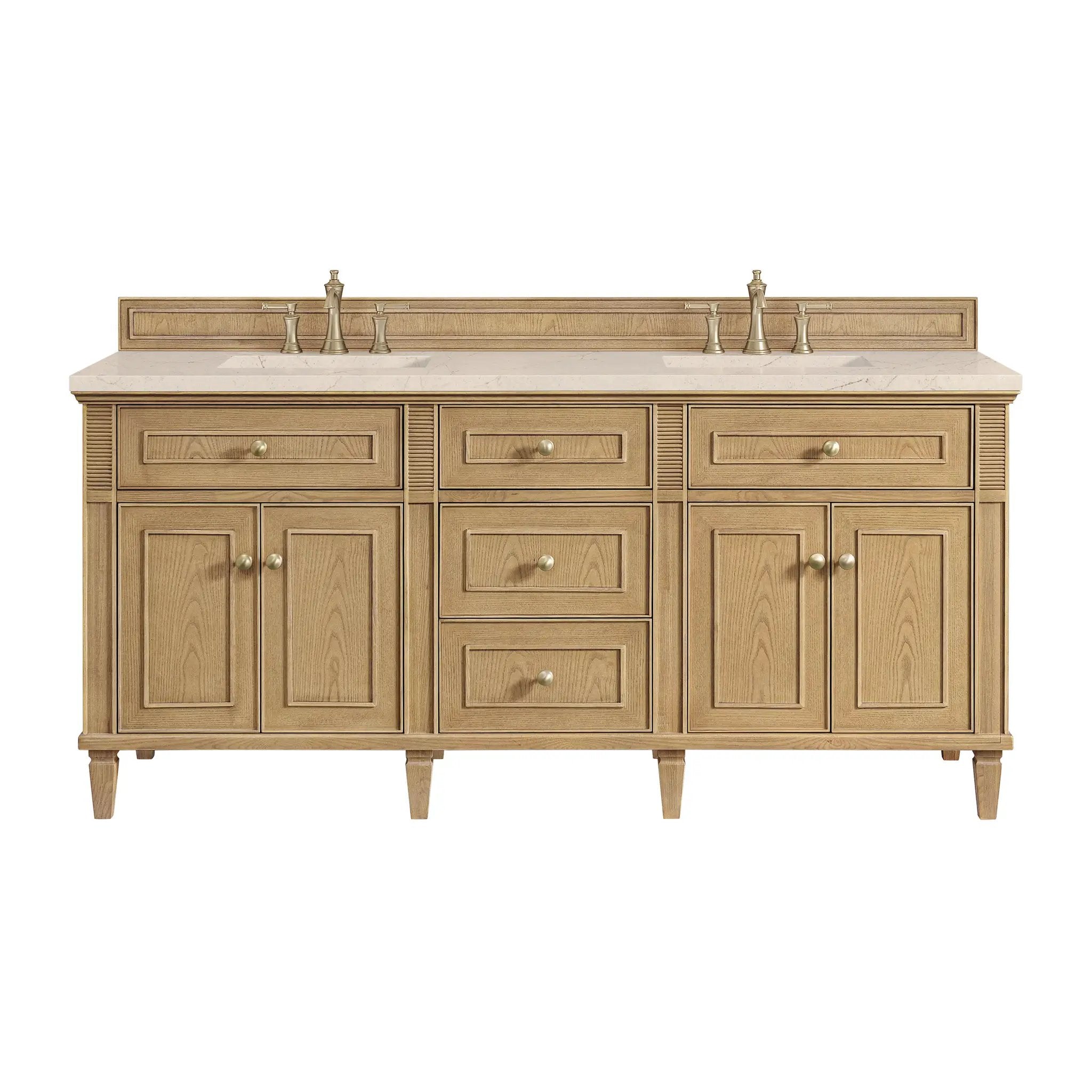 James Martin Lorelai 72" Double Vanity Set - Light Natural Oak by James Martin Vanities
