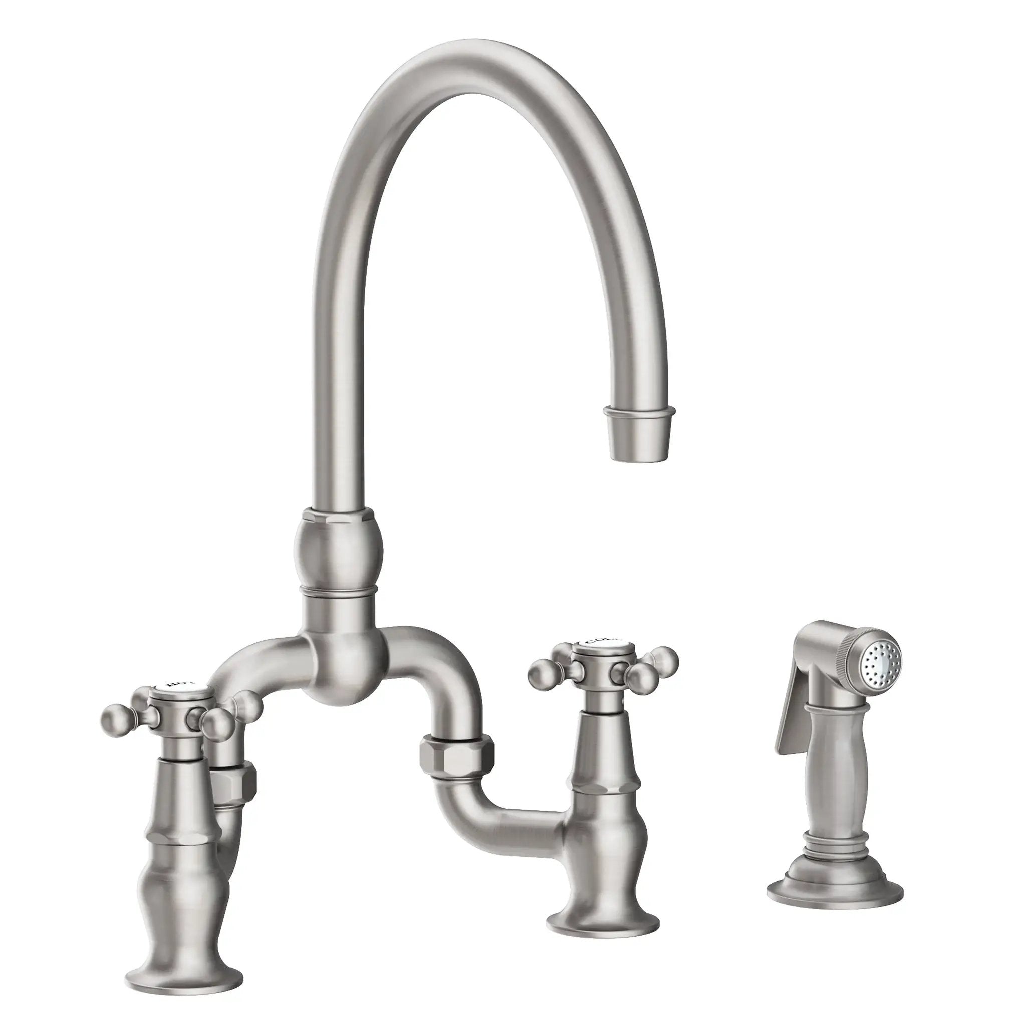 Newport Brass Chesterfield Kitchen Bridge Faucet with Side Spray by Newport Brass