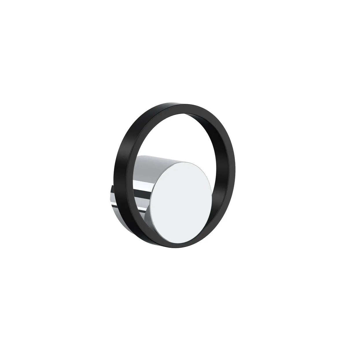 polished chrome/matte black faucet handle