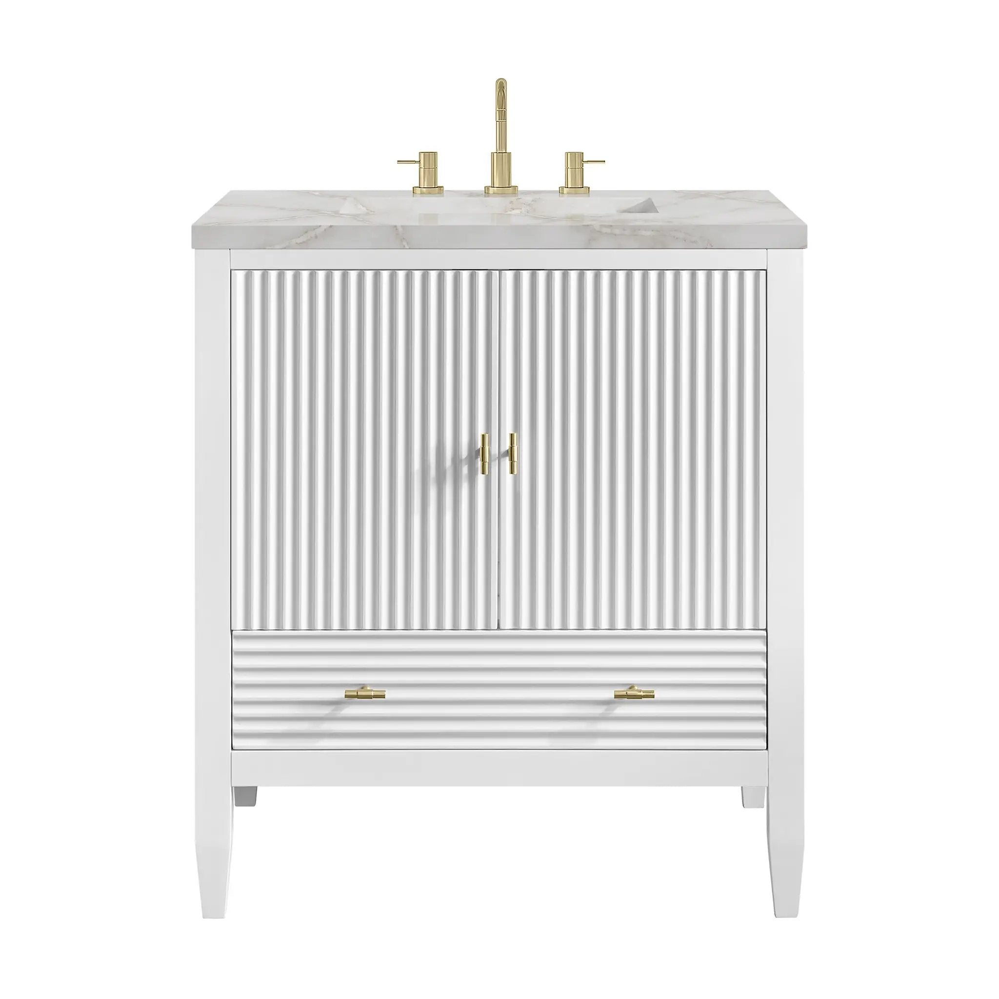 James Martin Myrrin 30" Single Vanity Set - Bright White by James Martin Vanities