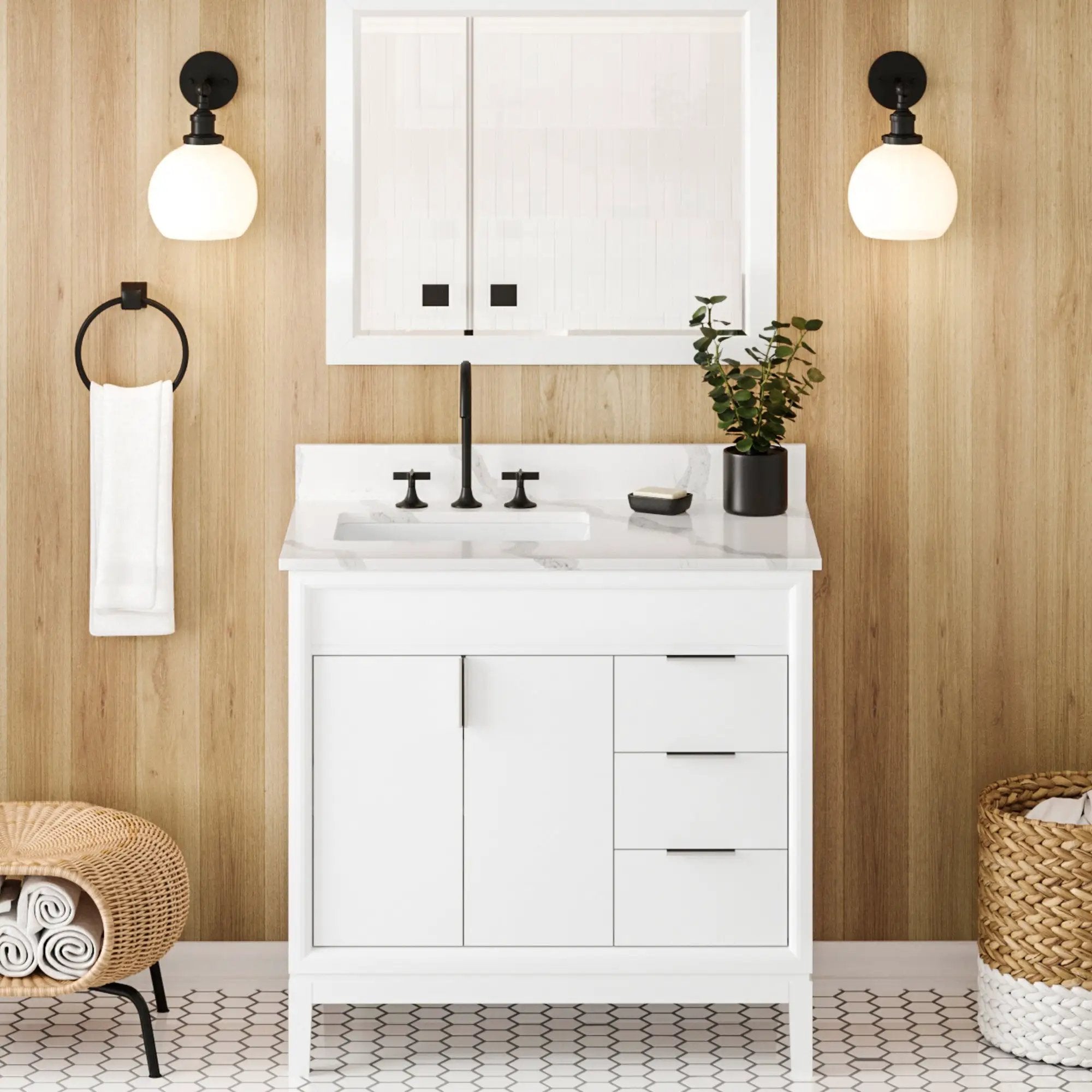 Jeffrey Alexander 36" Theodora Vanity Set by Jeffrey Alexander