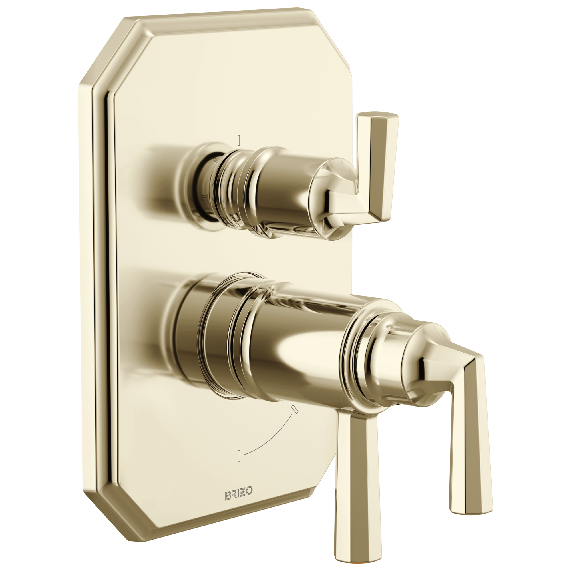 Brizo Beauclere TempAssure Thermostatic Valve with Integrated 3-Function Diverter Trim by Brizo