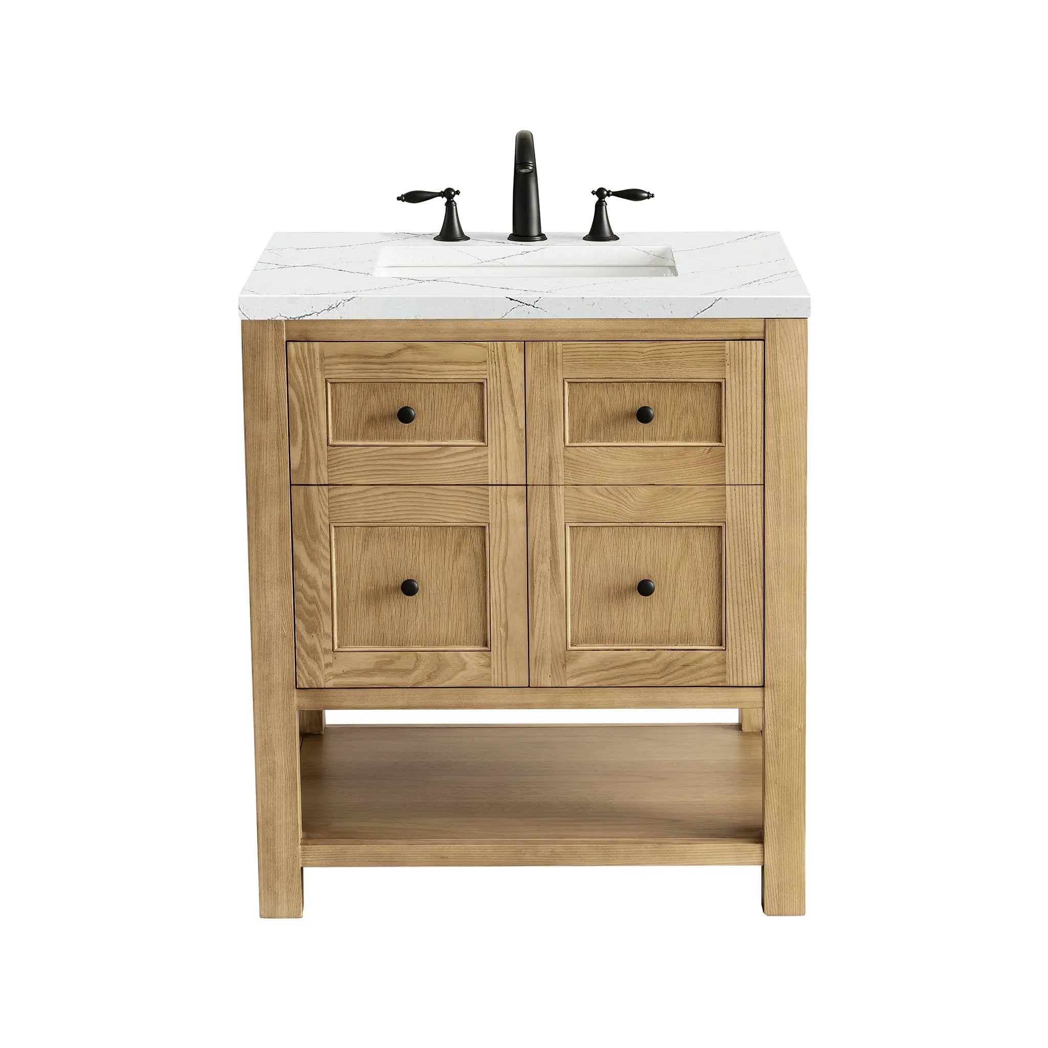 James Martin Breckenridge 30" Single Vanity Set - Light Natural Oak by James Martin Vanities