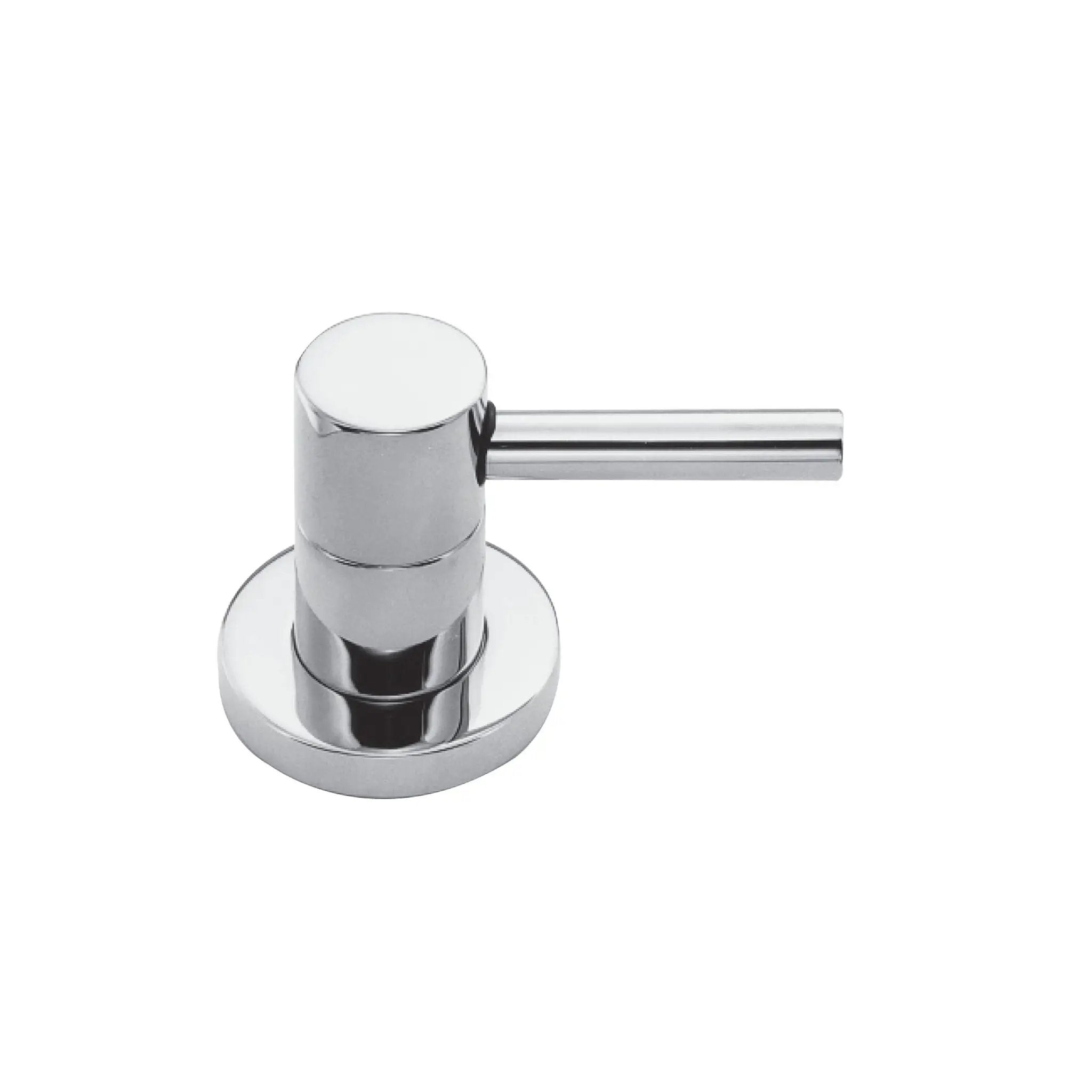 polished chrome control handle