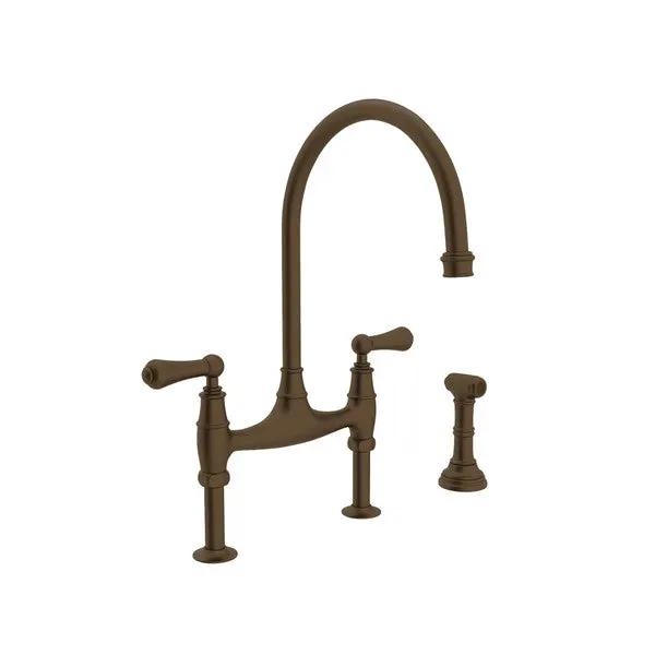 Rohl Georgian Era Bridge Kitchen Faucet with Side Spray by Rohl
