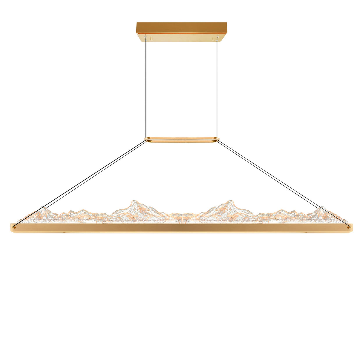 CWI Lighting Himalayas Integrated LED 48" Chandelier with Handcrafted Glass