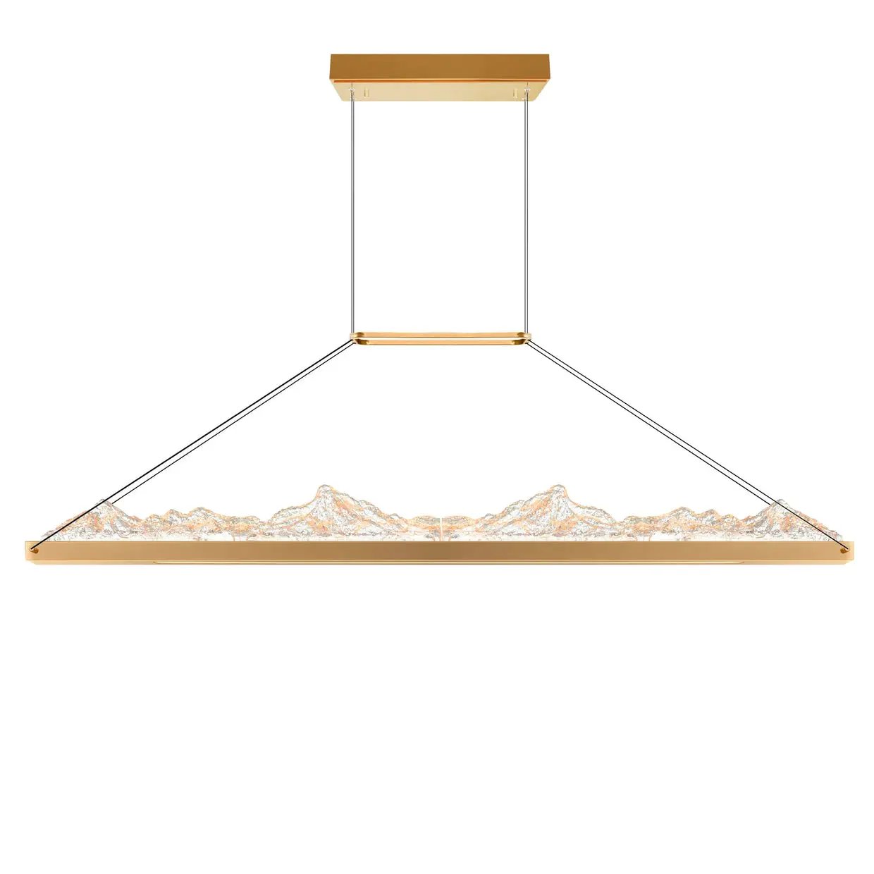 CWI Lighting Himalayas Integrated LED 48" Chandelier with Handcrafted Glass by CWI Lighting
