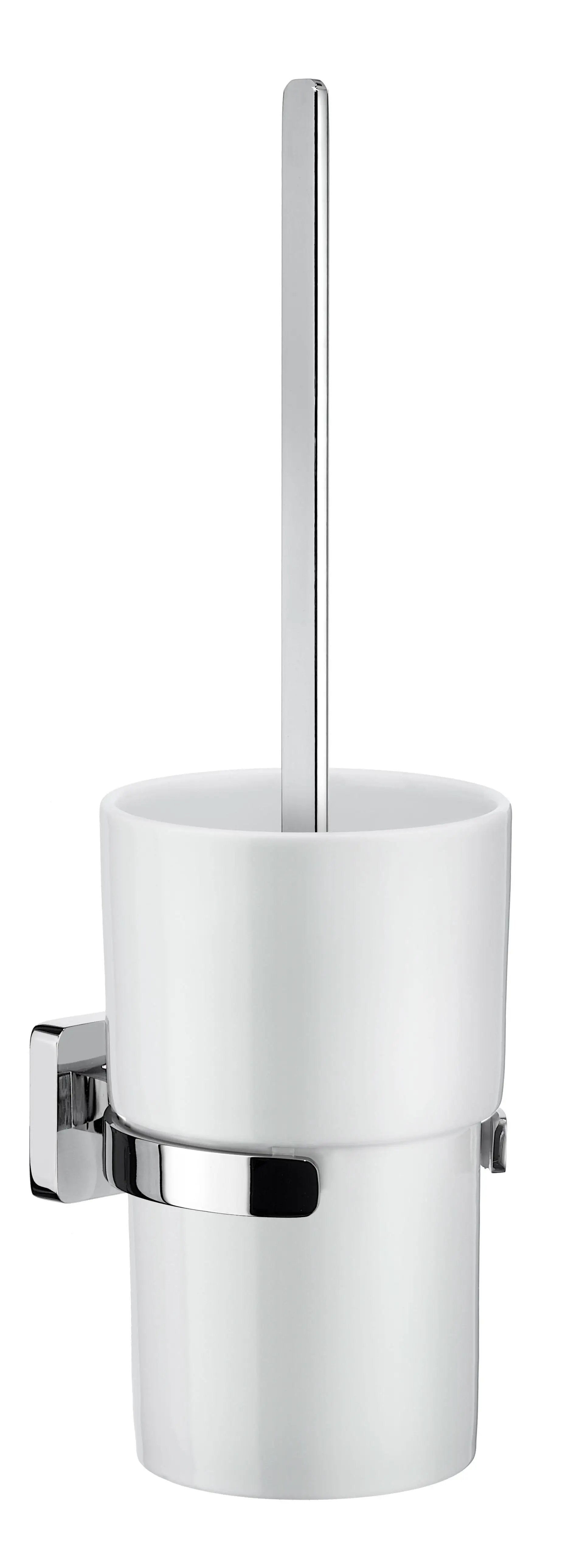polished chrome toilet brush