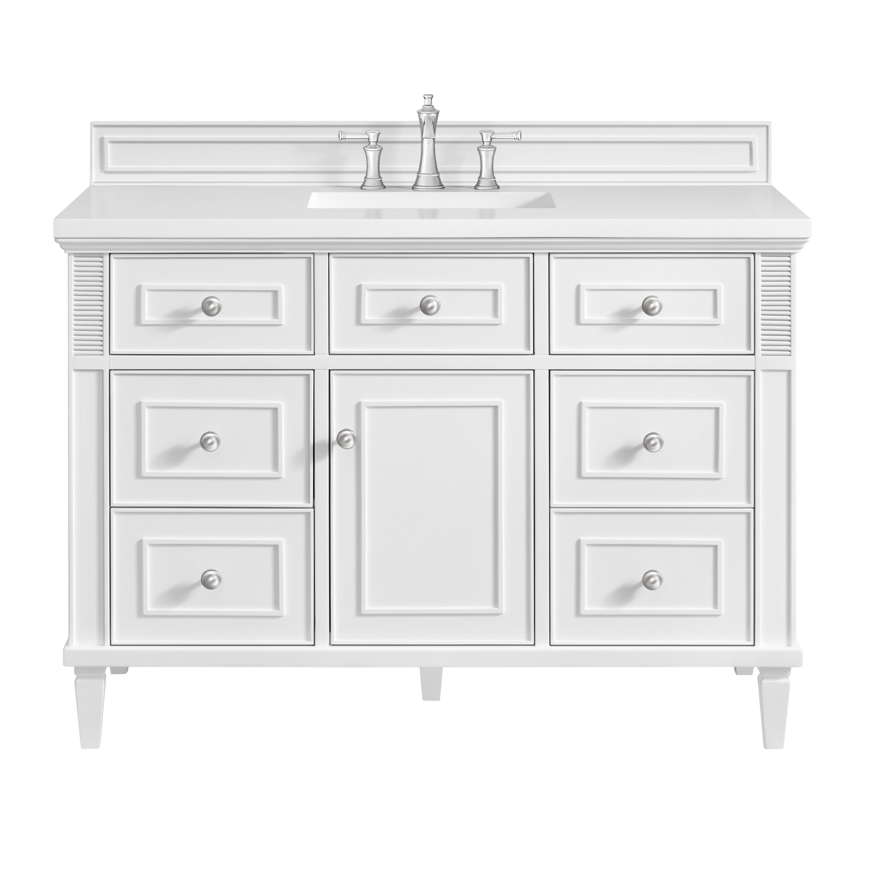 James Martin Vanities Lorelai 48" Single Vanity - Bright White