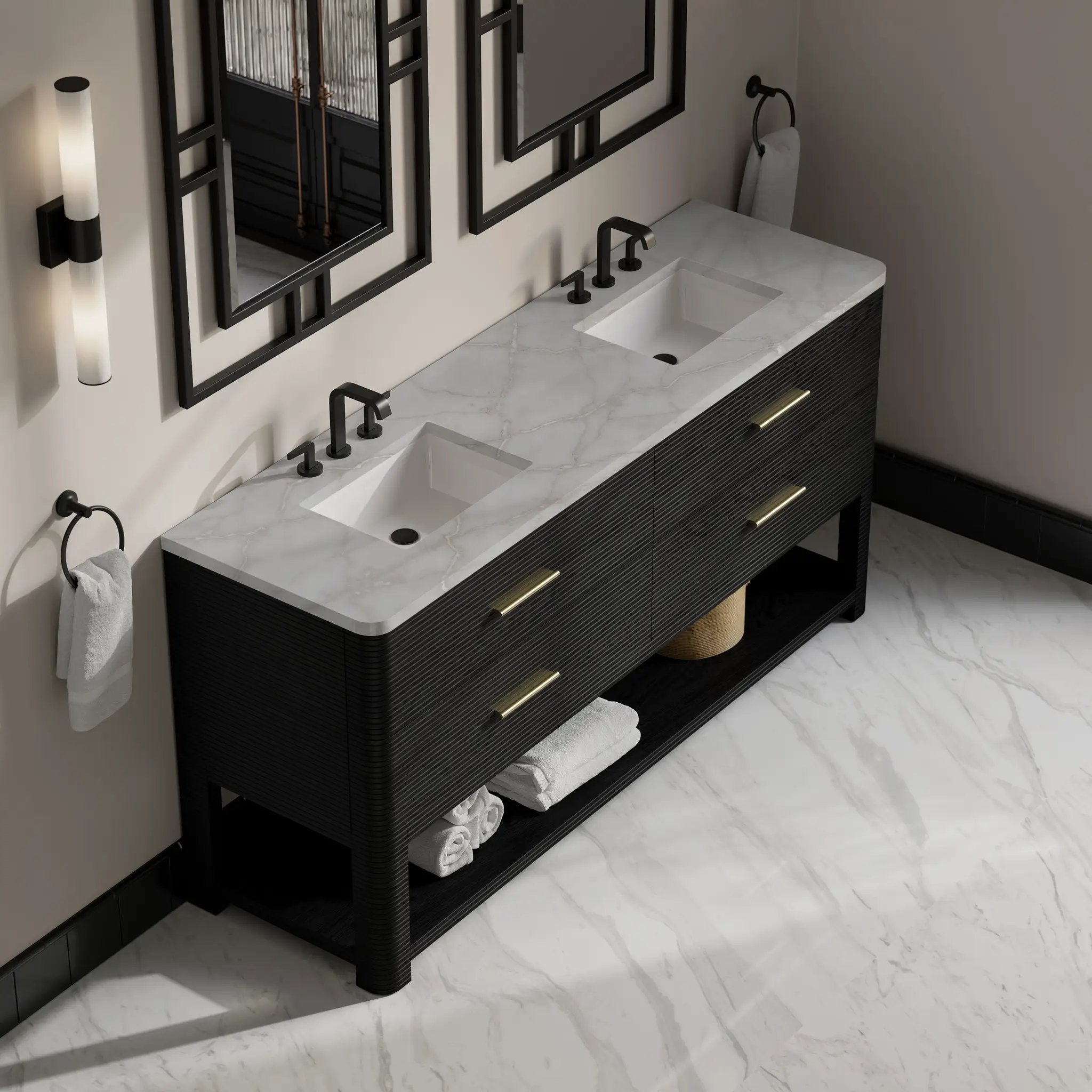 carbon oak vanity