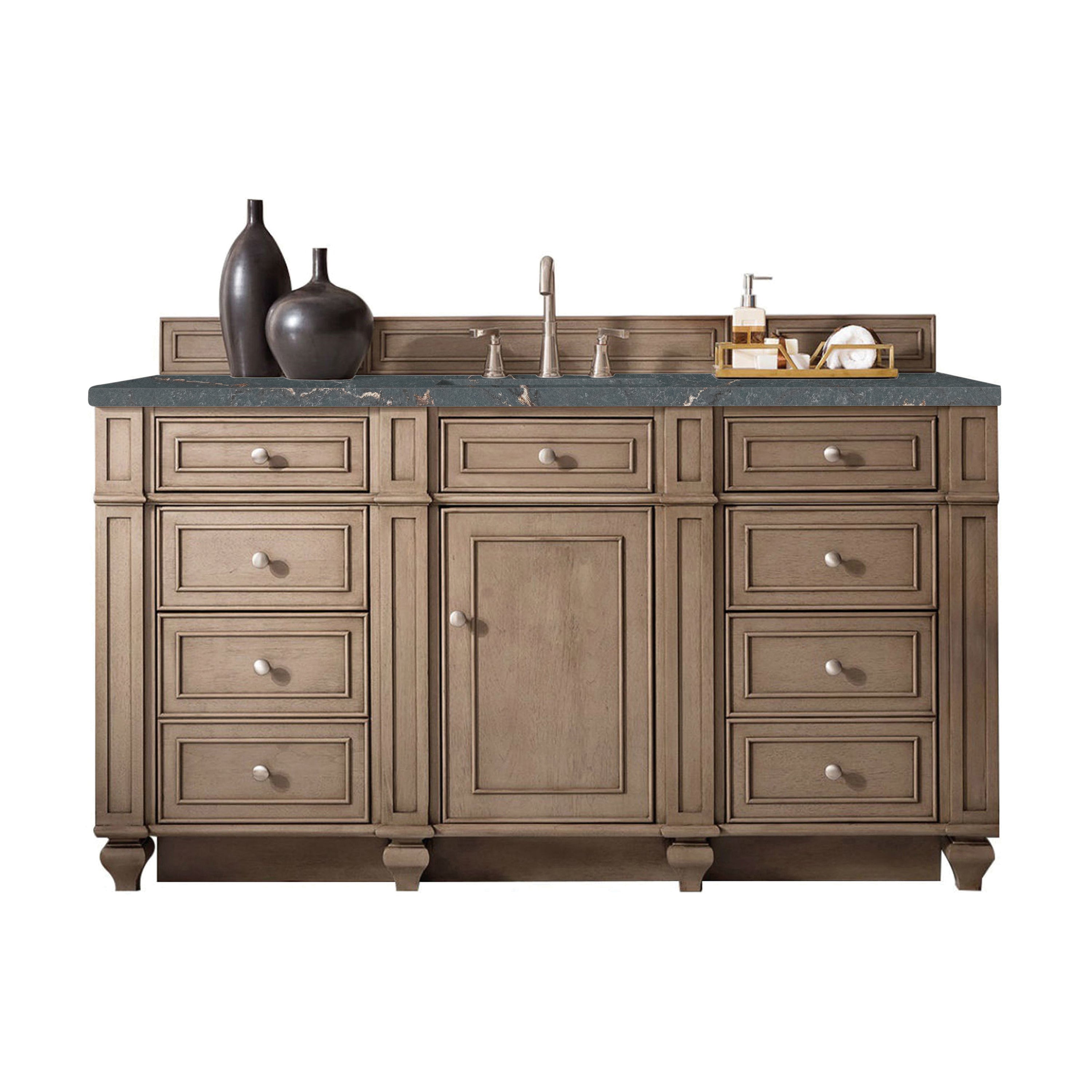James Martin Vanities Bristol 60" Single Vanity - Whitewashed Walnut