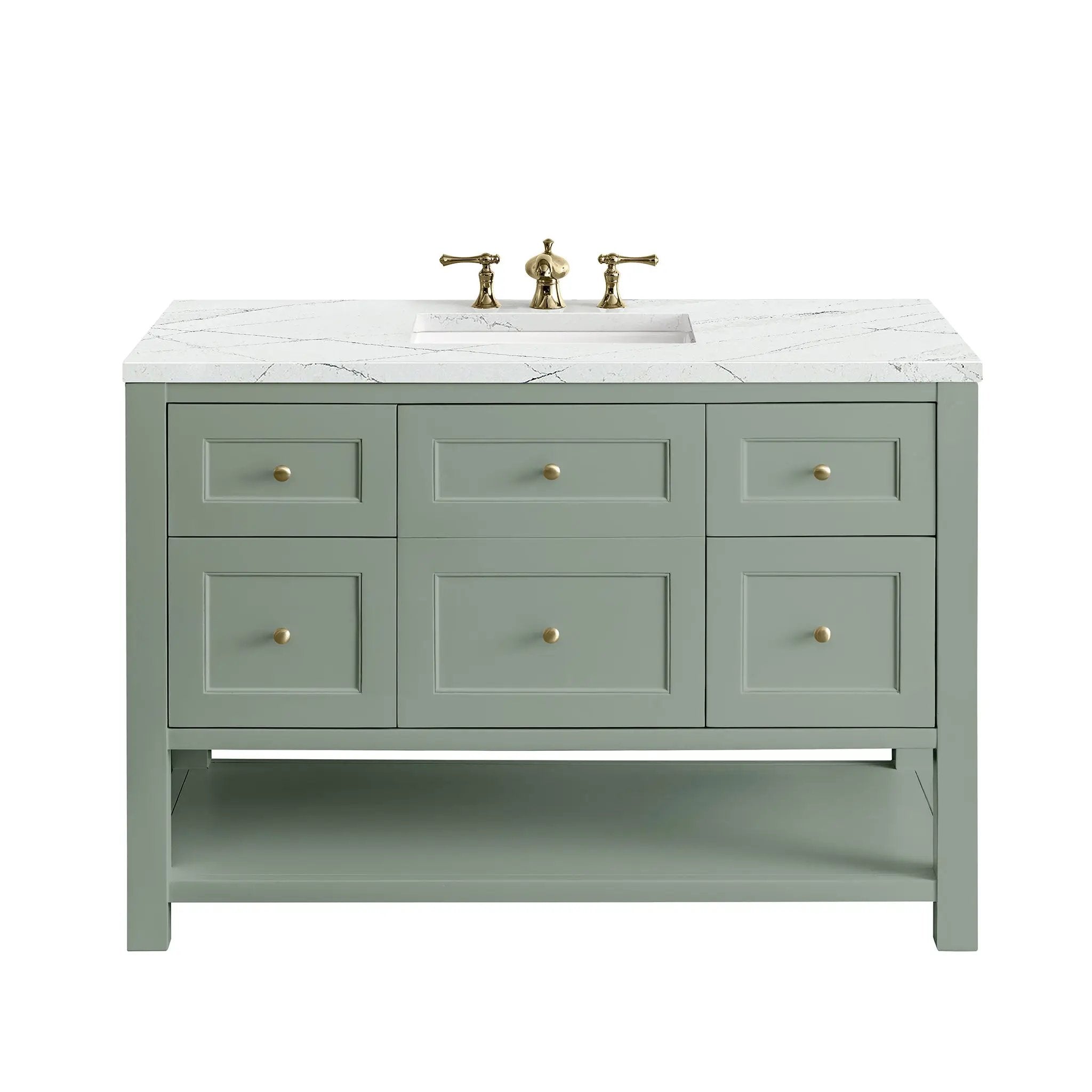James Martin Breckenridge 48" Single Vanity Set - Smokey Celadon by James Martin Vanities