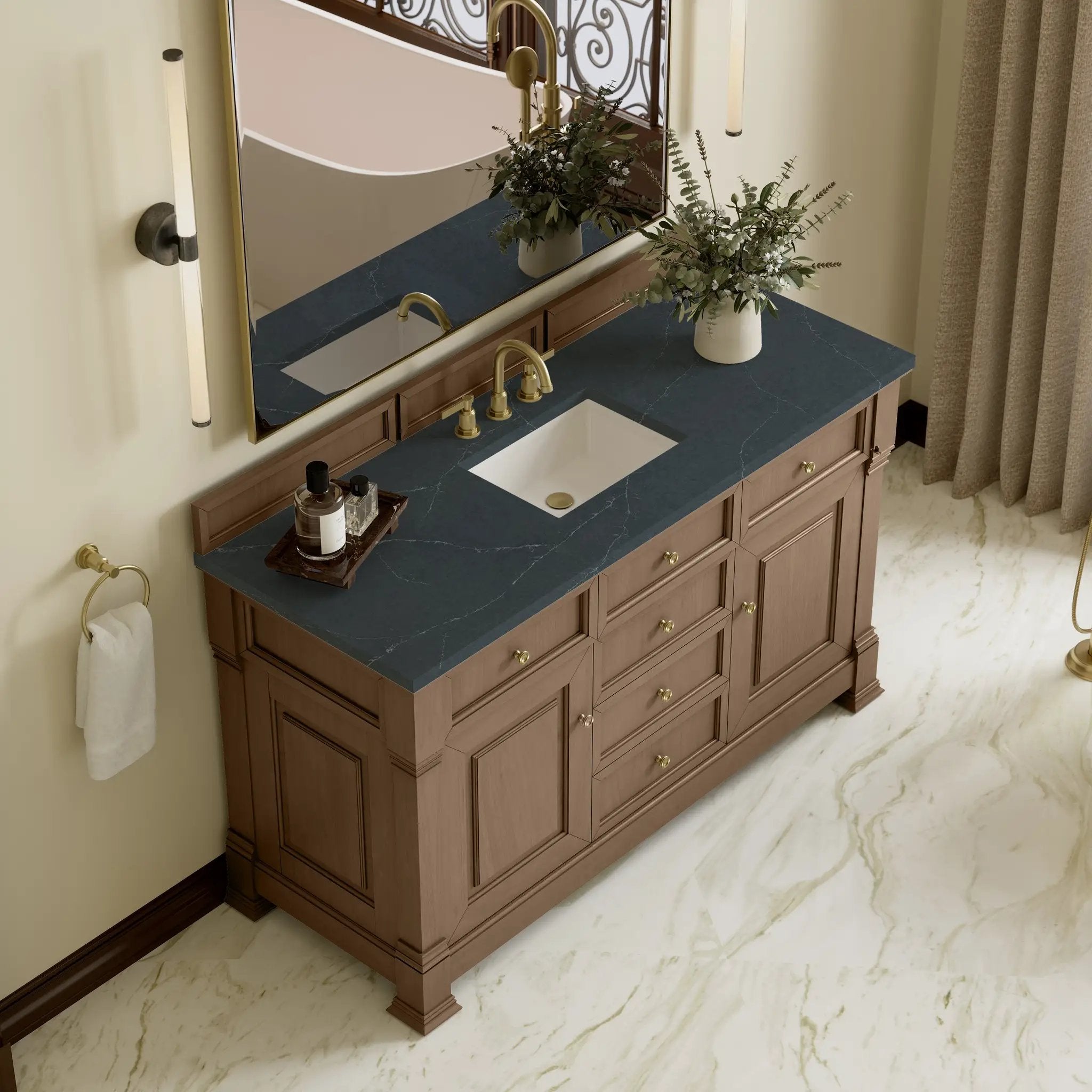 pecan vanity