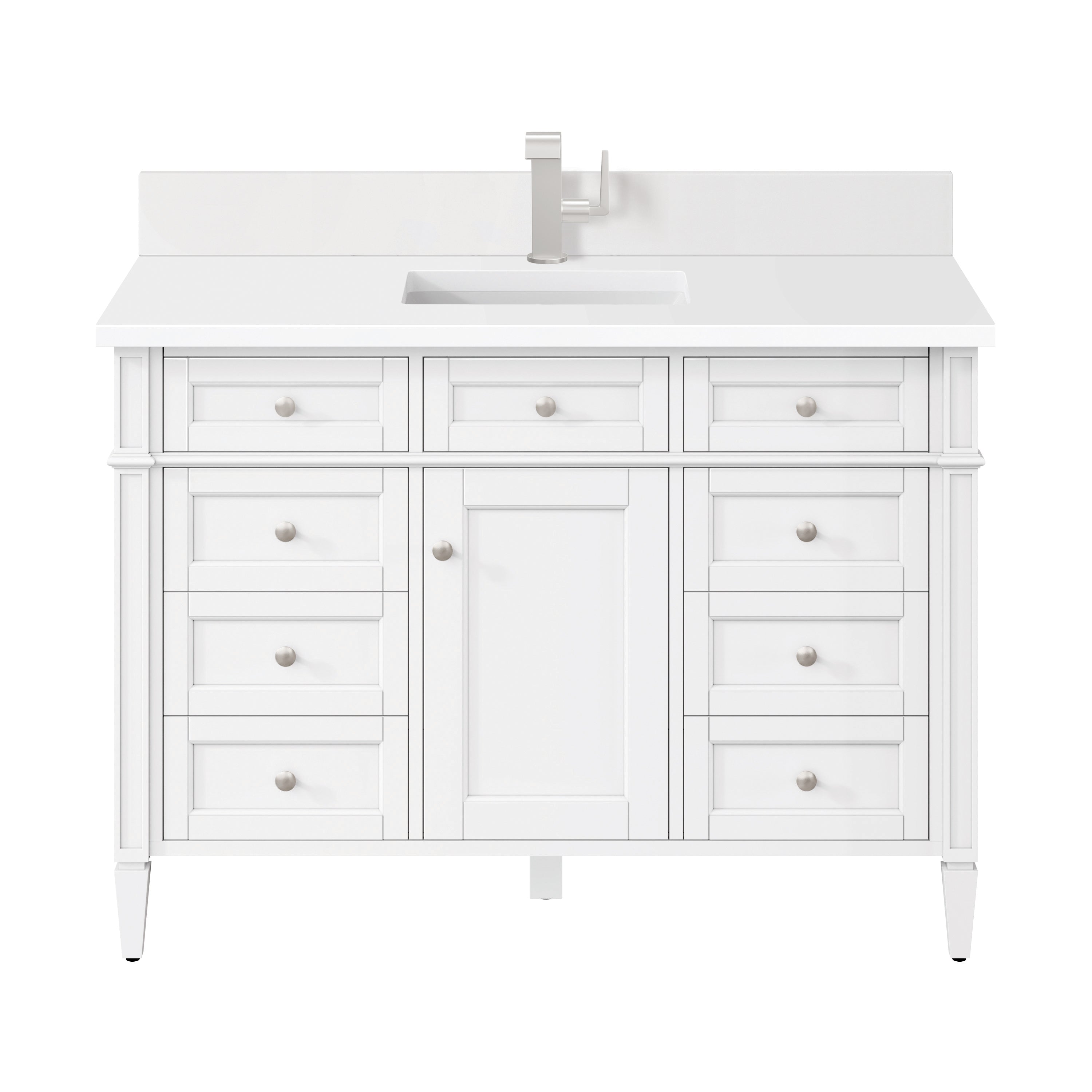 James Martin Brittany 48" Single Vanity Set - Bright White by James Martin Vanities