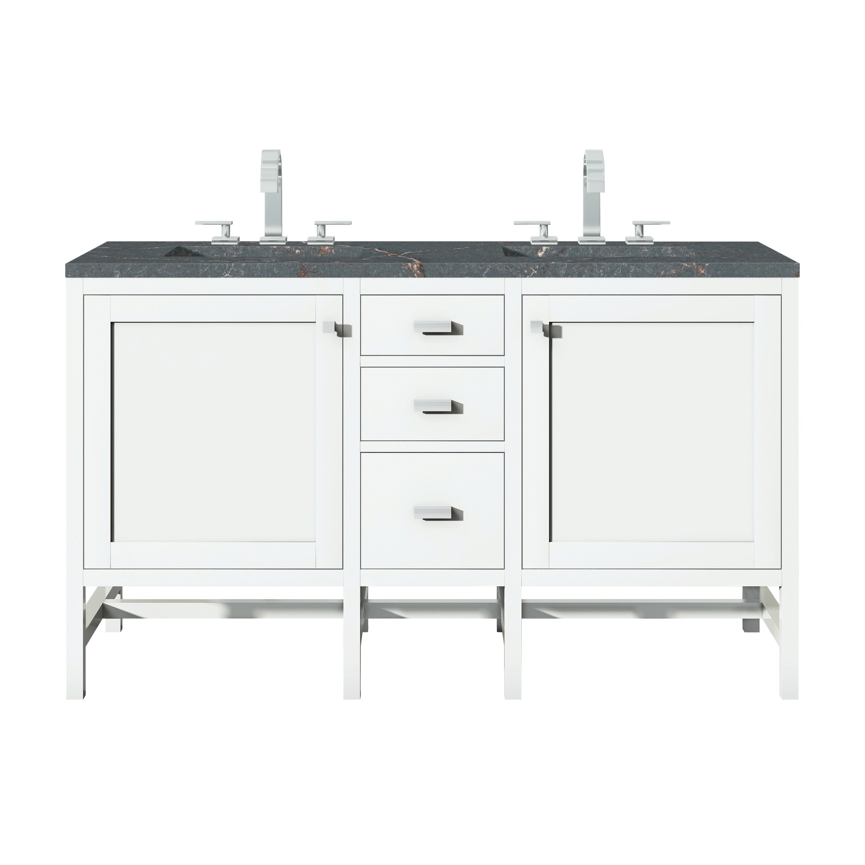 James Martin Vanities Addison 60" Double Vanity - Glossy White