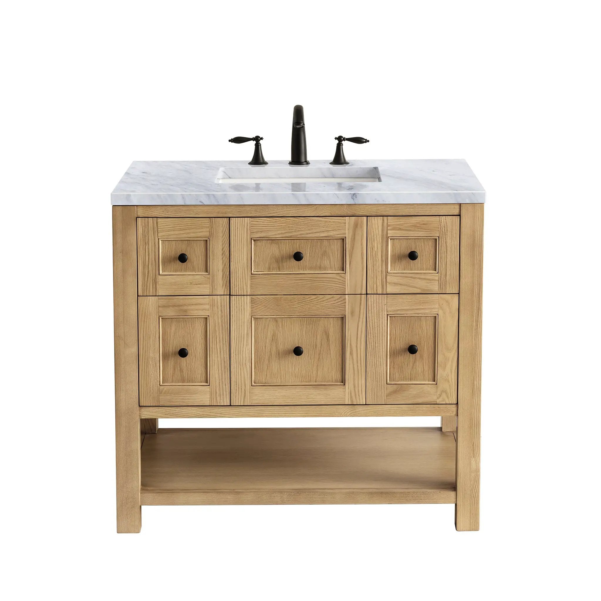 James Martin Breckenridge 36" Single Vanity Set - Light Natural Oak by James Martin Vanities