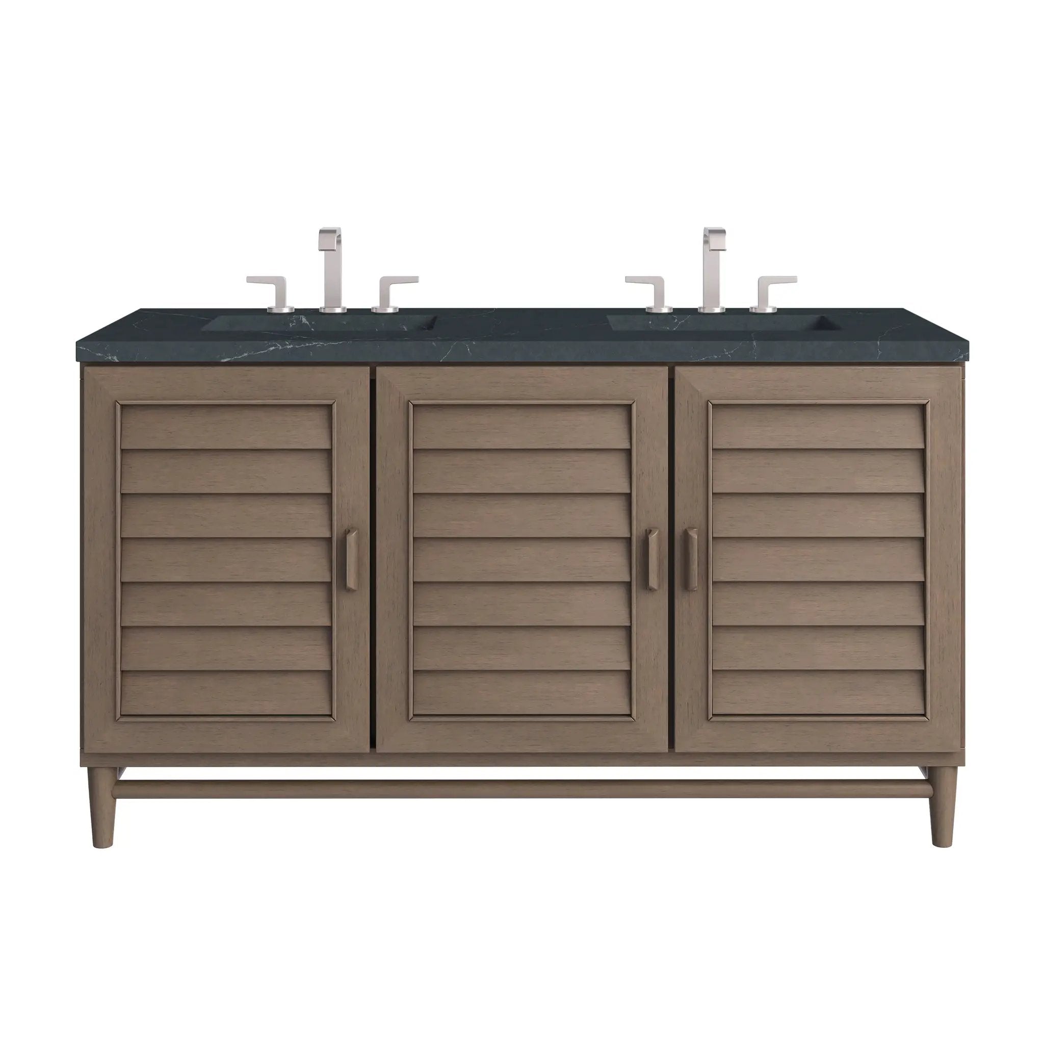 James Martin Portland 60" Double Vanity Set - Whitewashed Walnut by James Martin Vanities