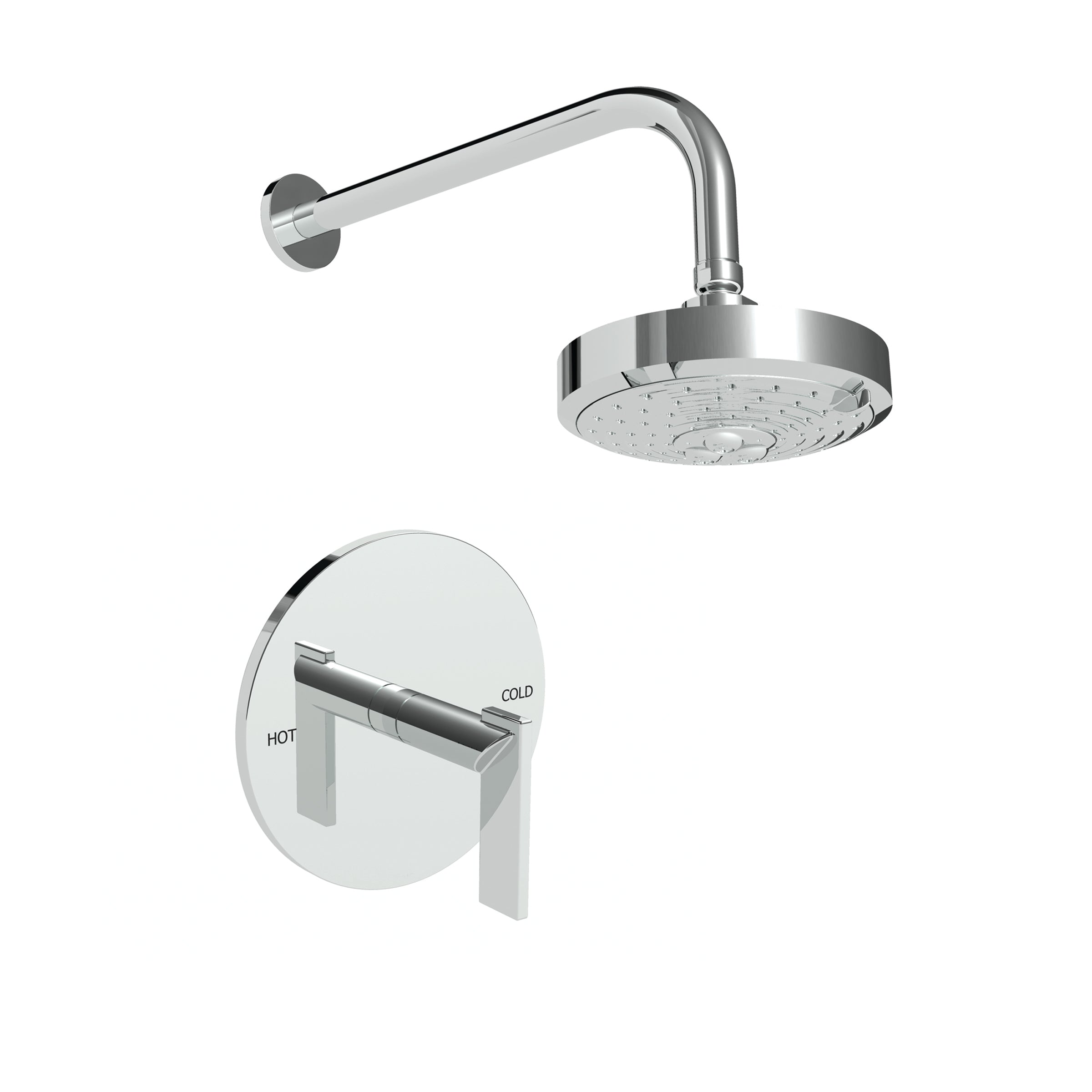 polished chrome shower trim set