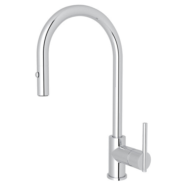 polished chrome kitchen faucet