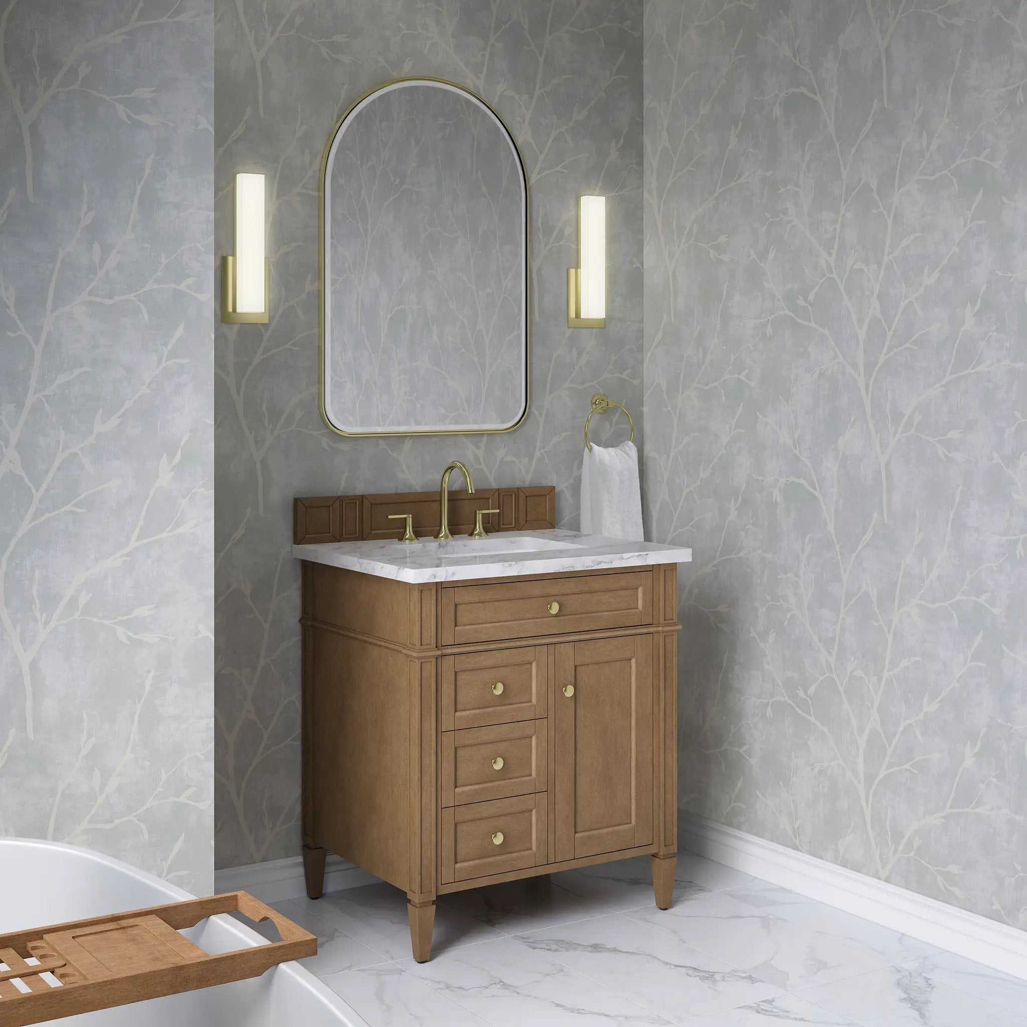 pecan vanity