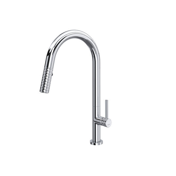 polished chrome kitchen faucet
