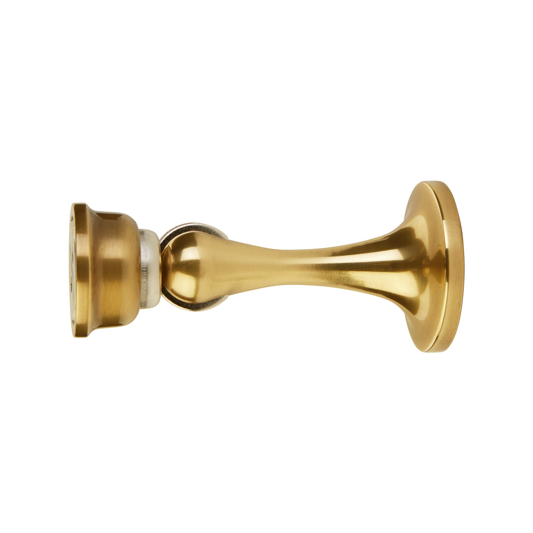 polished brass door stop and holder