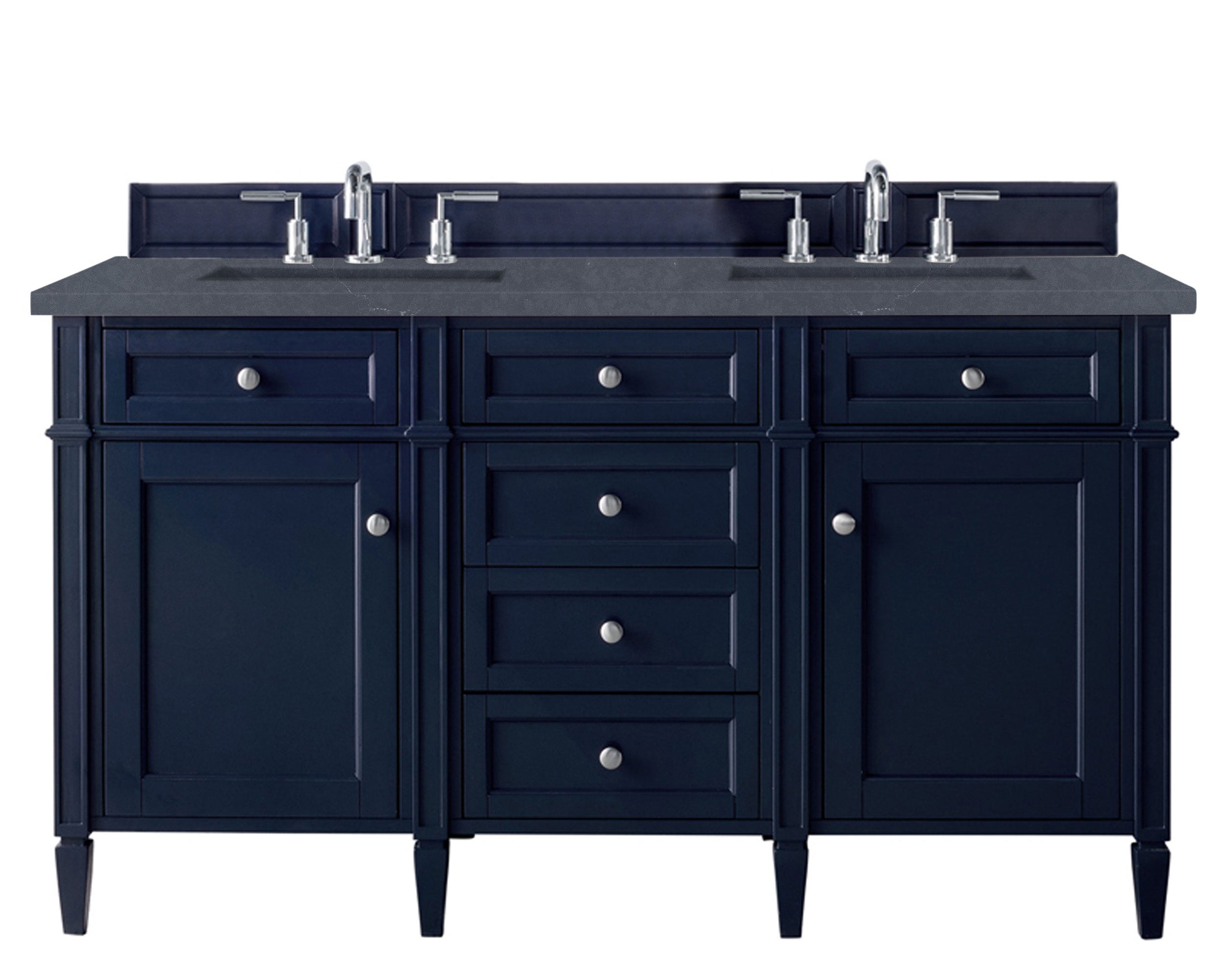 James Martin Brittany 60" Double Vanity Set - Victory Blue by James Martin Vanities