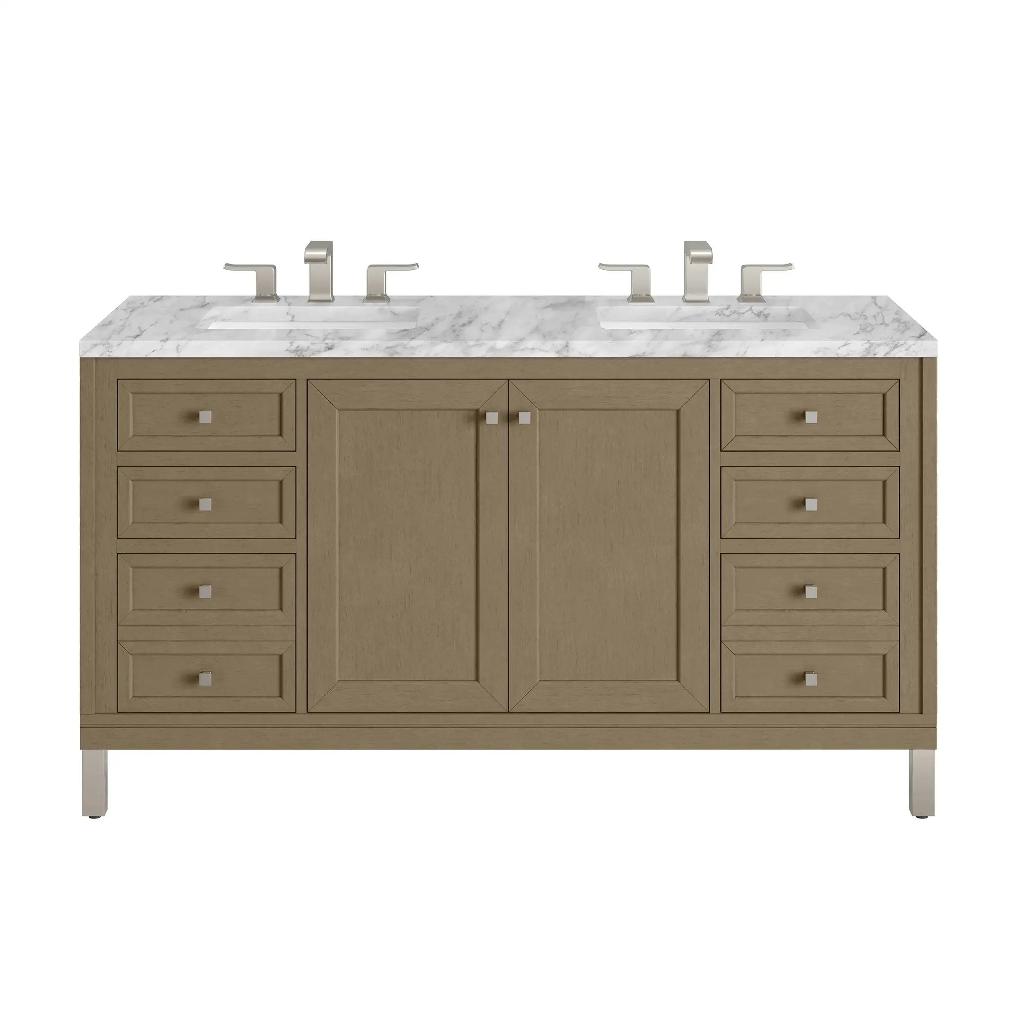 James Martin Chicago 60" Double Vanity Set - Walnut Whisper by James Martin Vanities