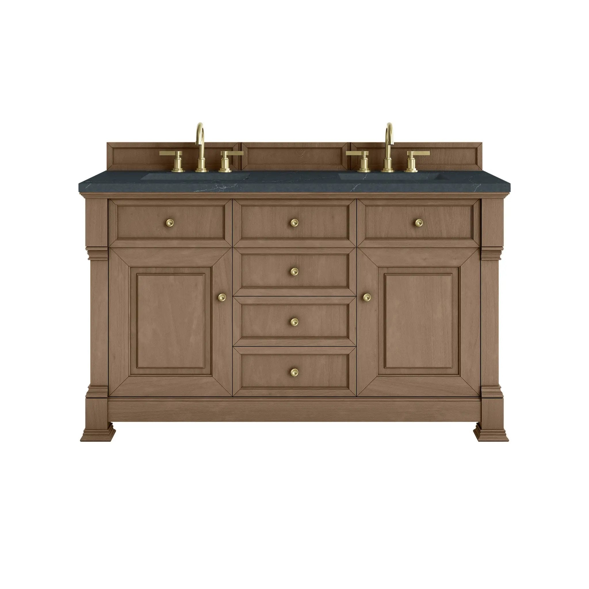 James Martin Brookfield 60" Double Vanity Set - Pecan by James Martin Vanities