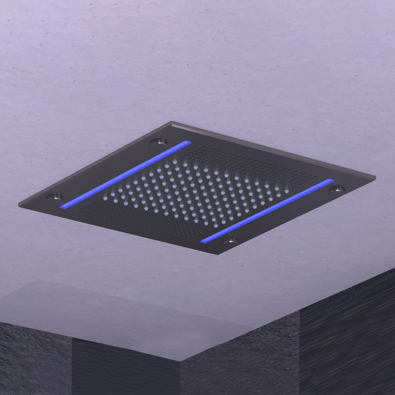 polished chrome rain system