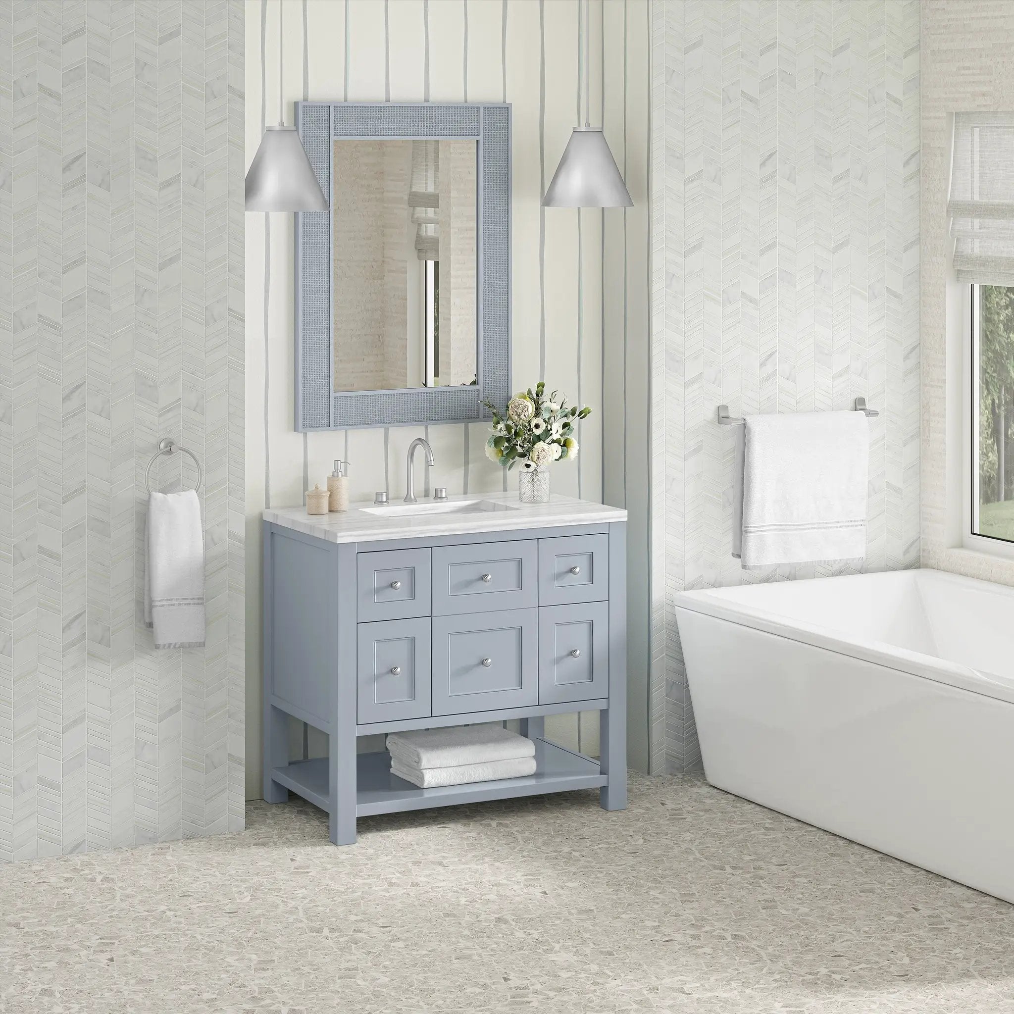 serenity blue vanity