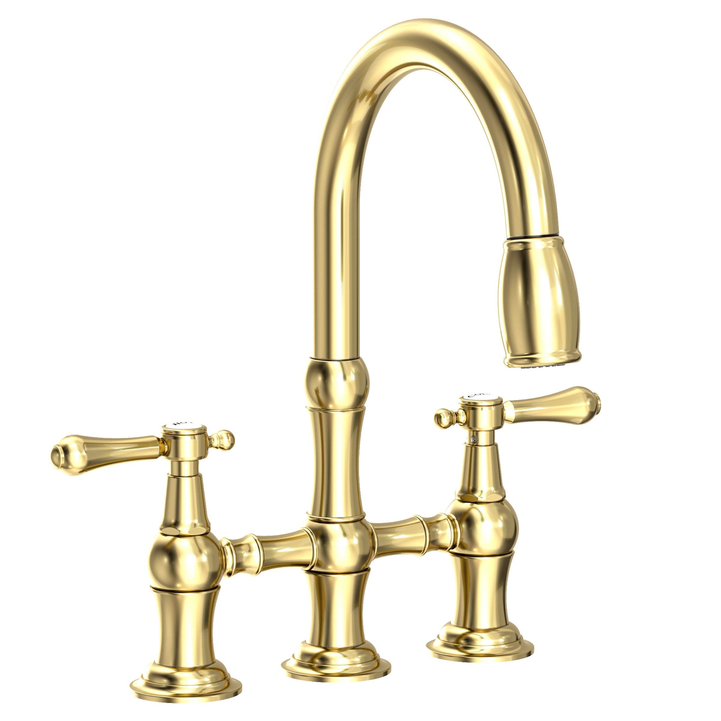 Newport Brass Chesterfield Kitchen Bridge Pull-Down Faucet