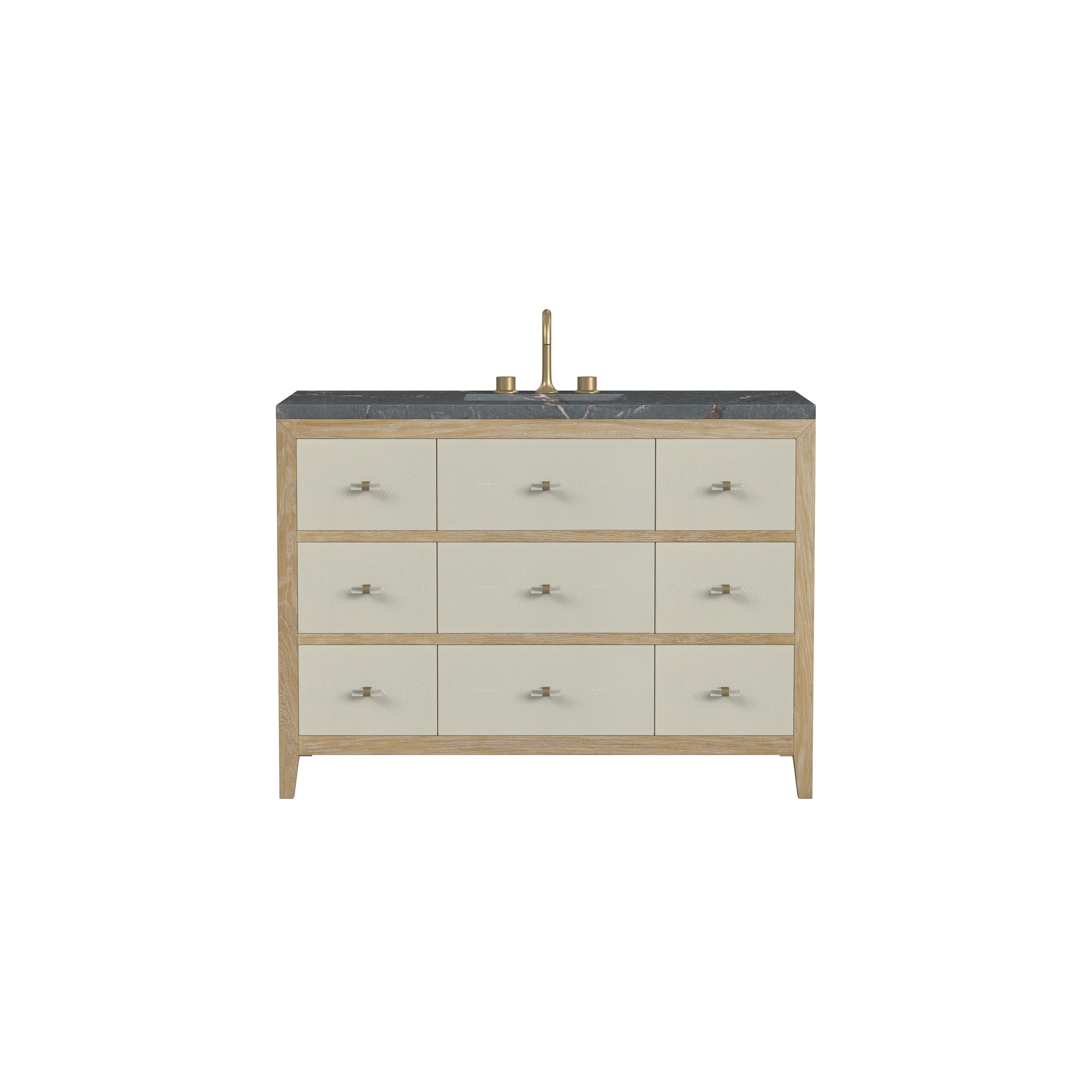 James Martin Vanities Celeste 48" Single Vanity - Sunwashed Oak with Embossed Shagreen