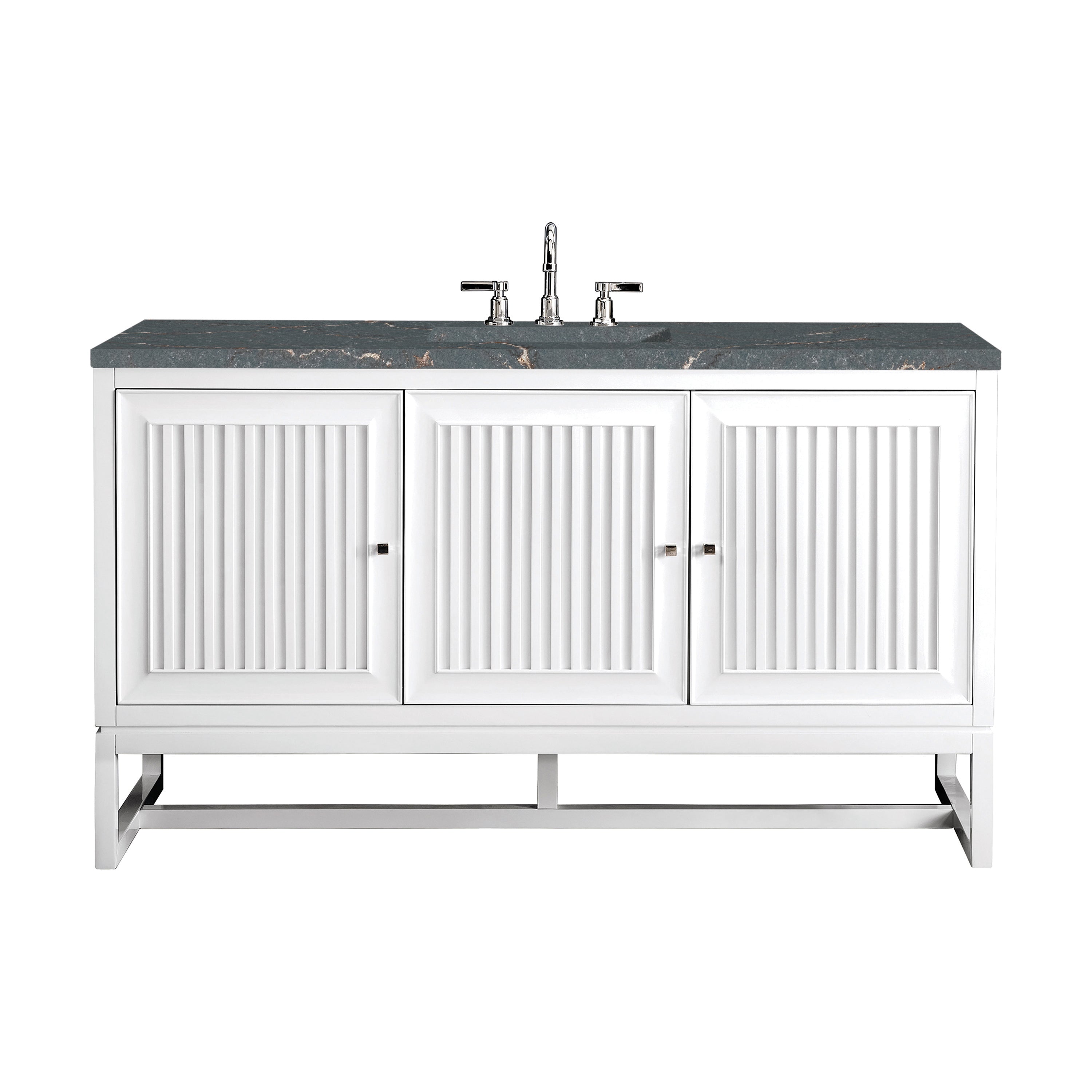 James Martin Vanities Athens 60" Single Vanity - Glossy White