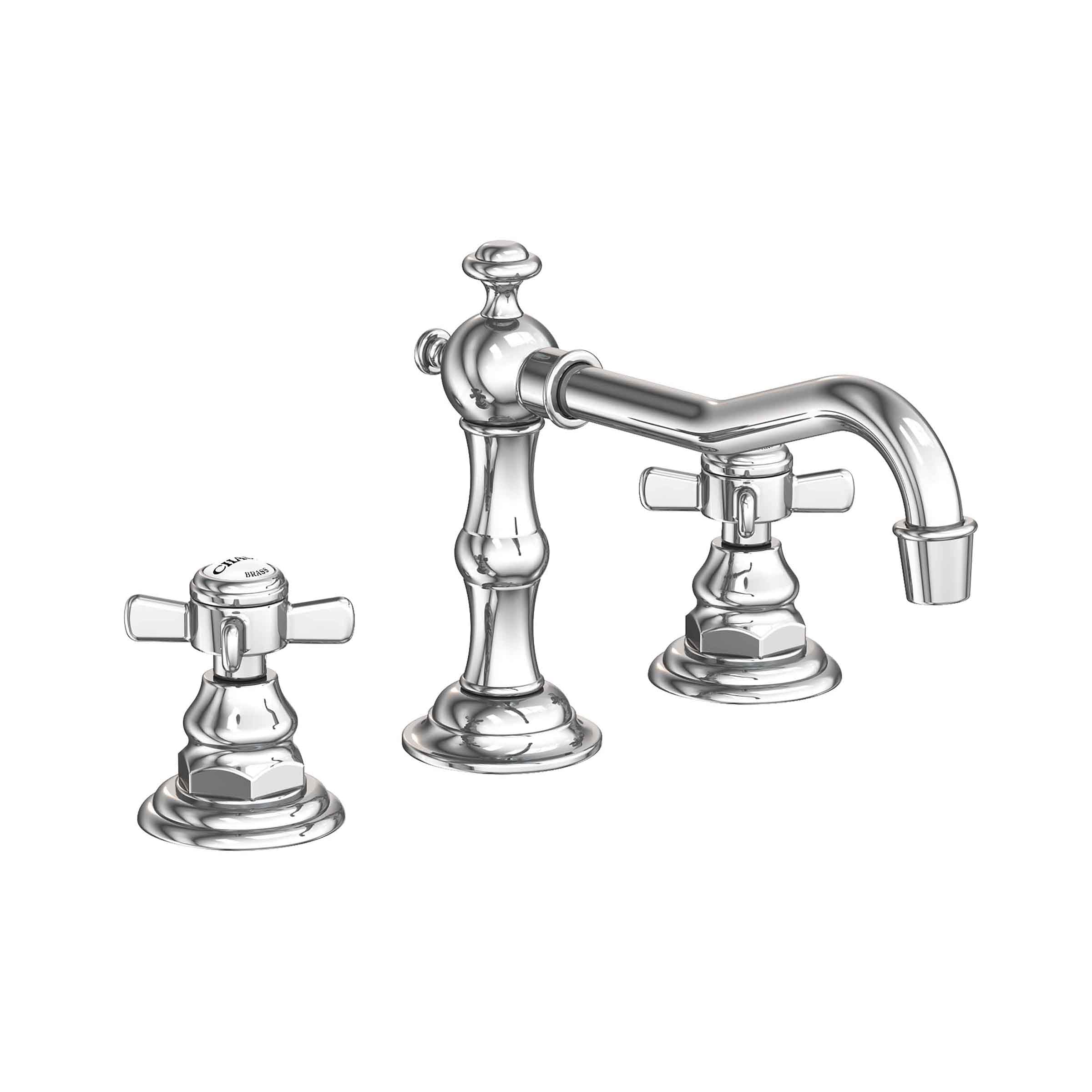 polished chrome lavatory faucet