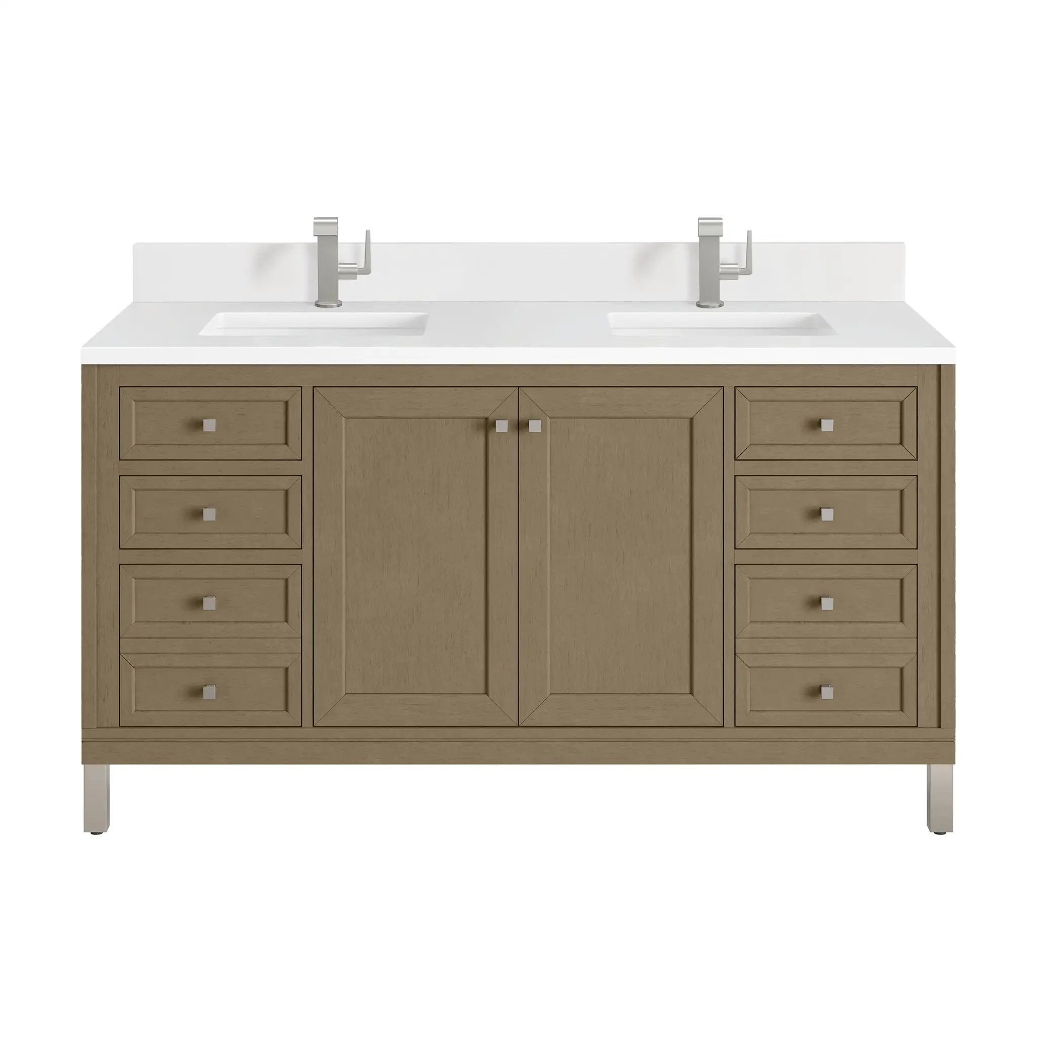 James Martin Chicago 60" Double Vanity Set - Walnut Whisper by James Martin Vanities