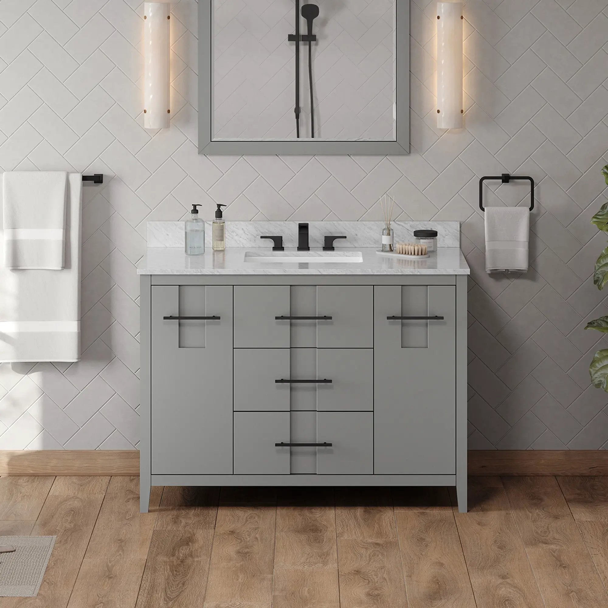 Jeffrey Alexander 48" Katara Vanity Set by Jeffrey Alexander