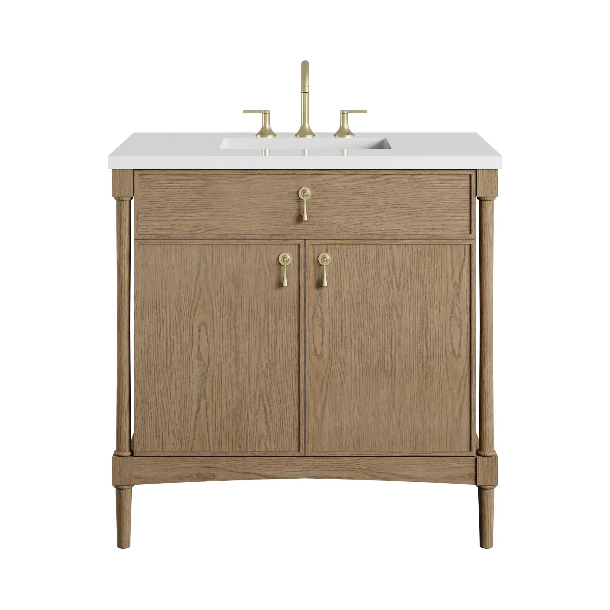 James Martin Kinnsden 36" Single Vanity Set - Weathered Oak by James Martin Vanities