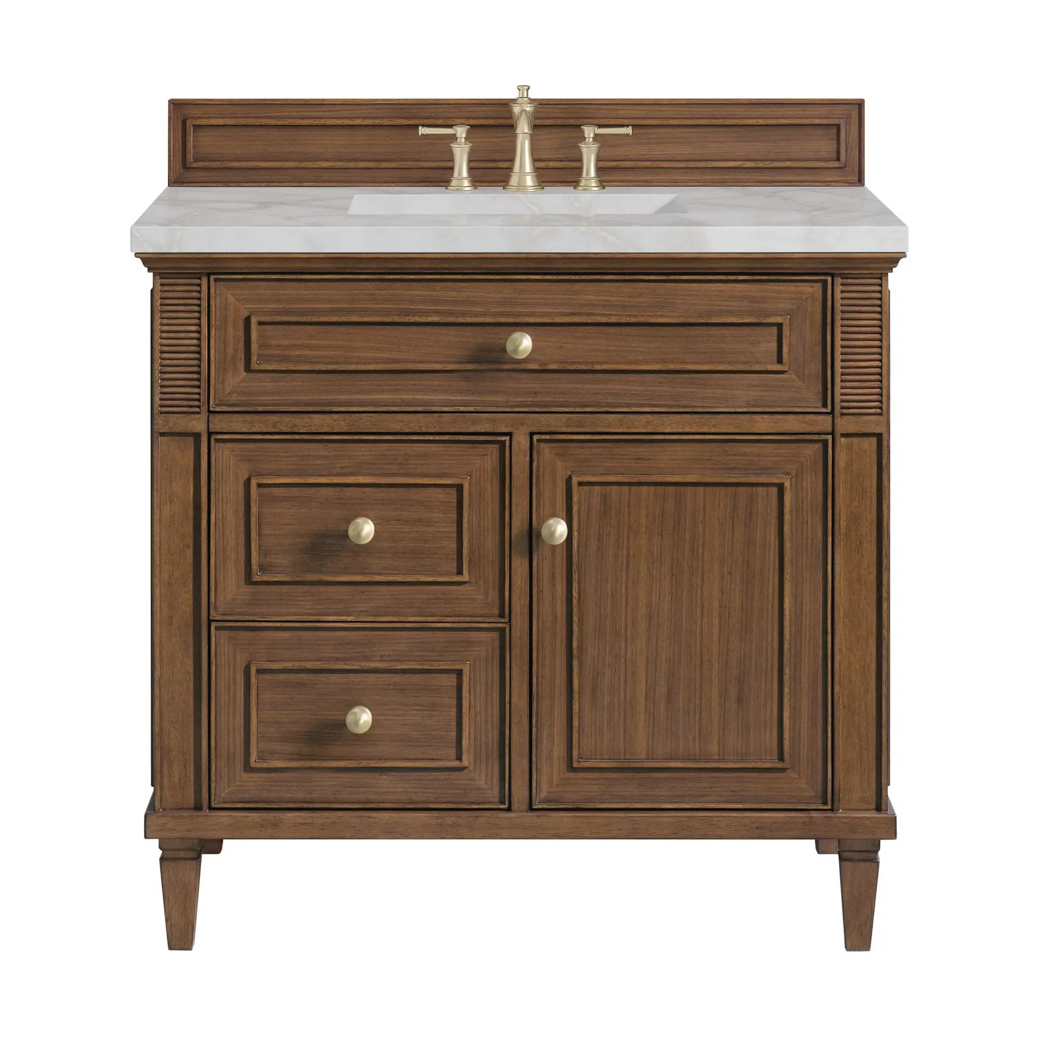 James Martin Lorelai 36" Single Vanity Set - Mid-Century Walnut by James Martin Vanities