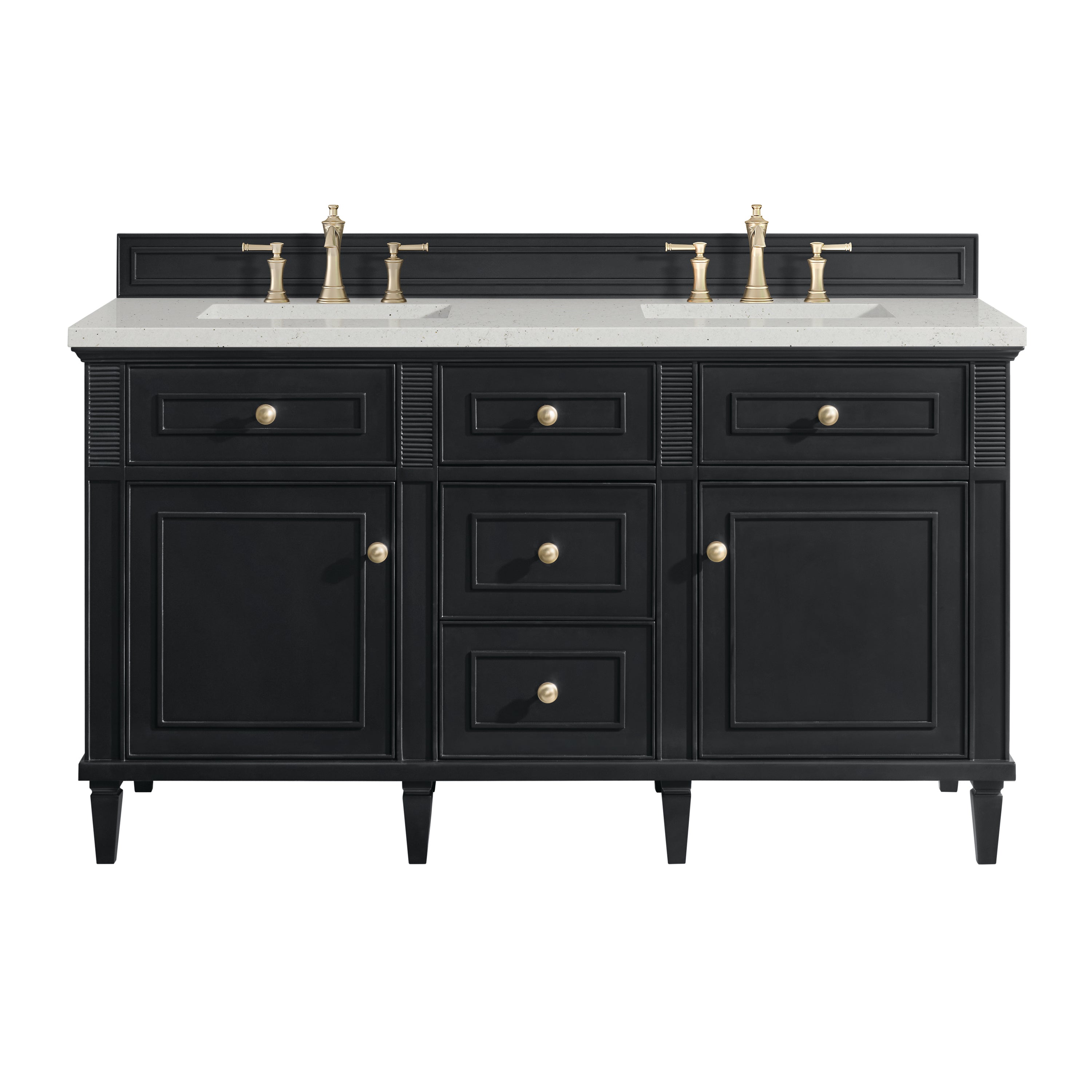 James Martin Vanities Lorelai 60" Double Vanity - Black Onyx