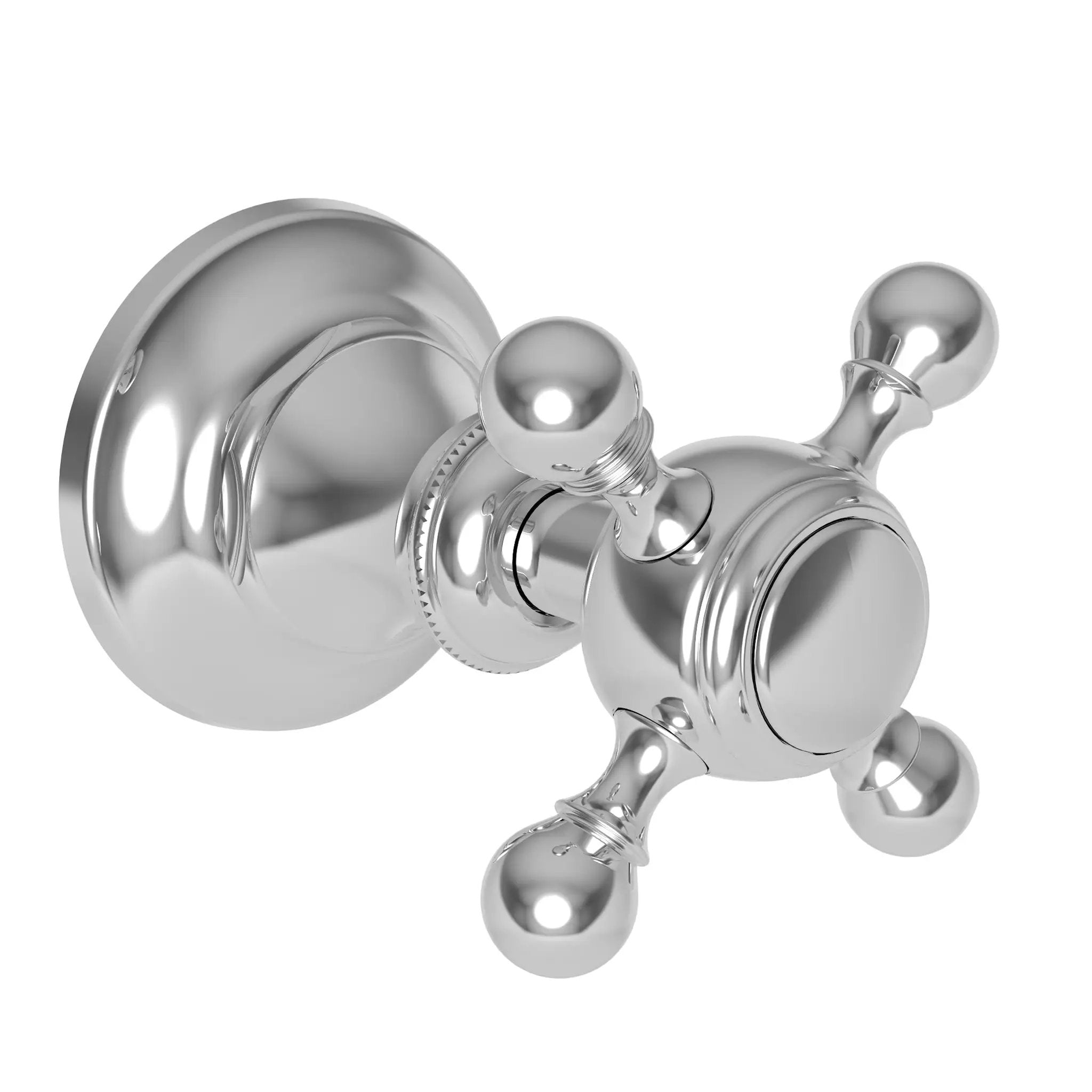 polished chrome flow control handle