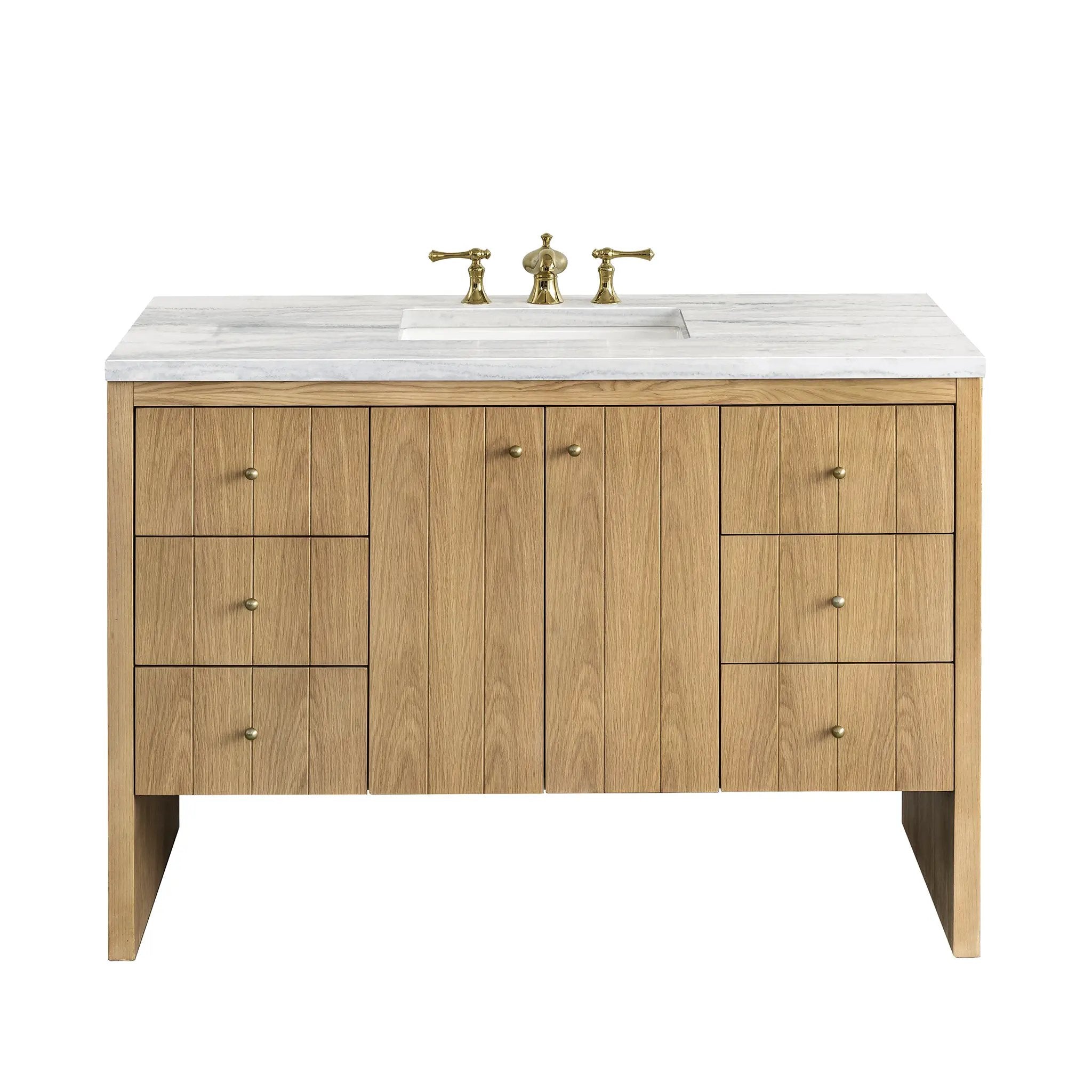 James Martin Hudson 48" Single Vanity Set - Light Natural Oak by James Martin Vanities