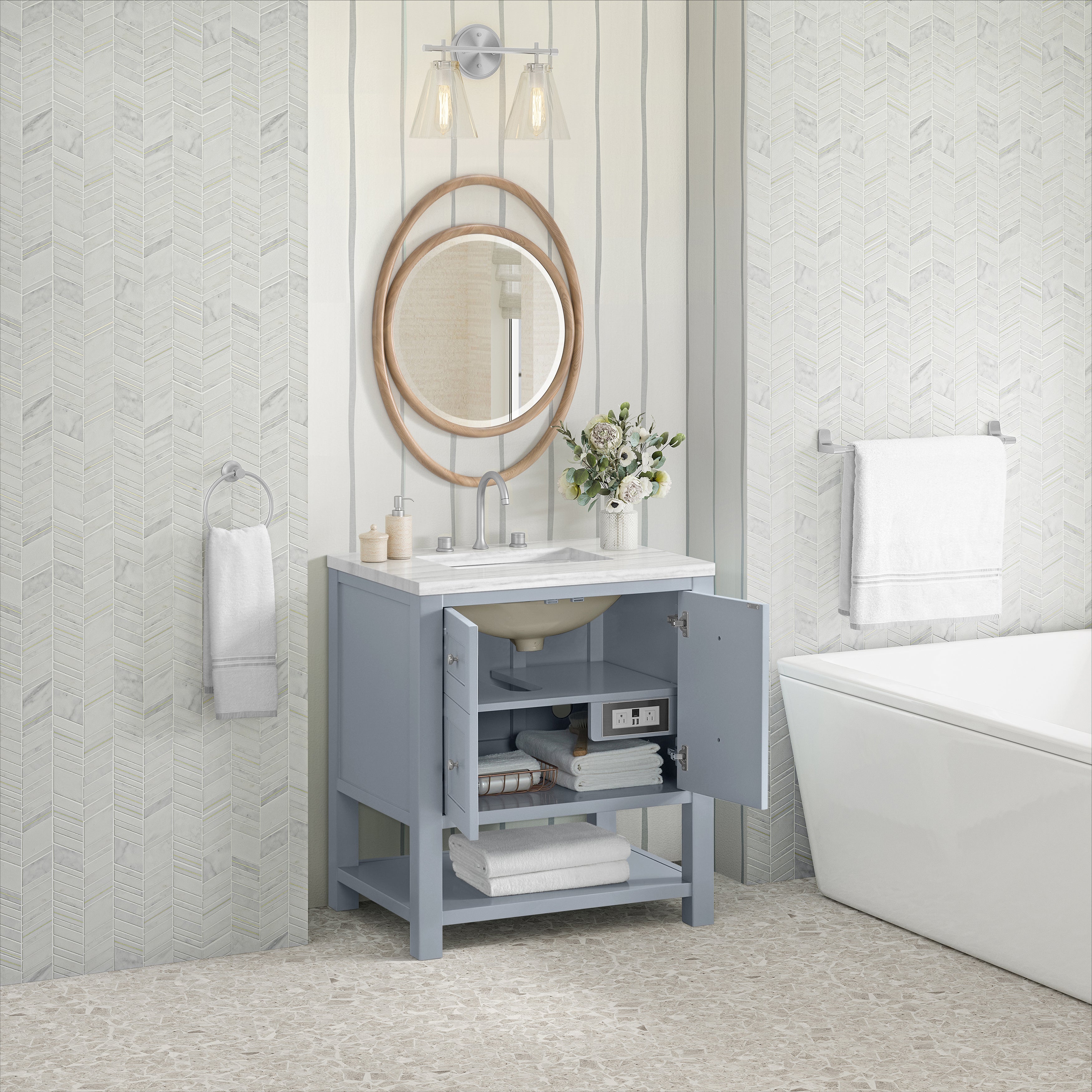 arctic fall solid surface top vanity