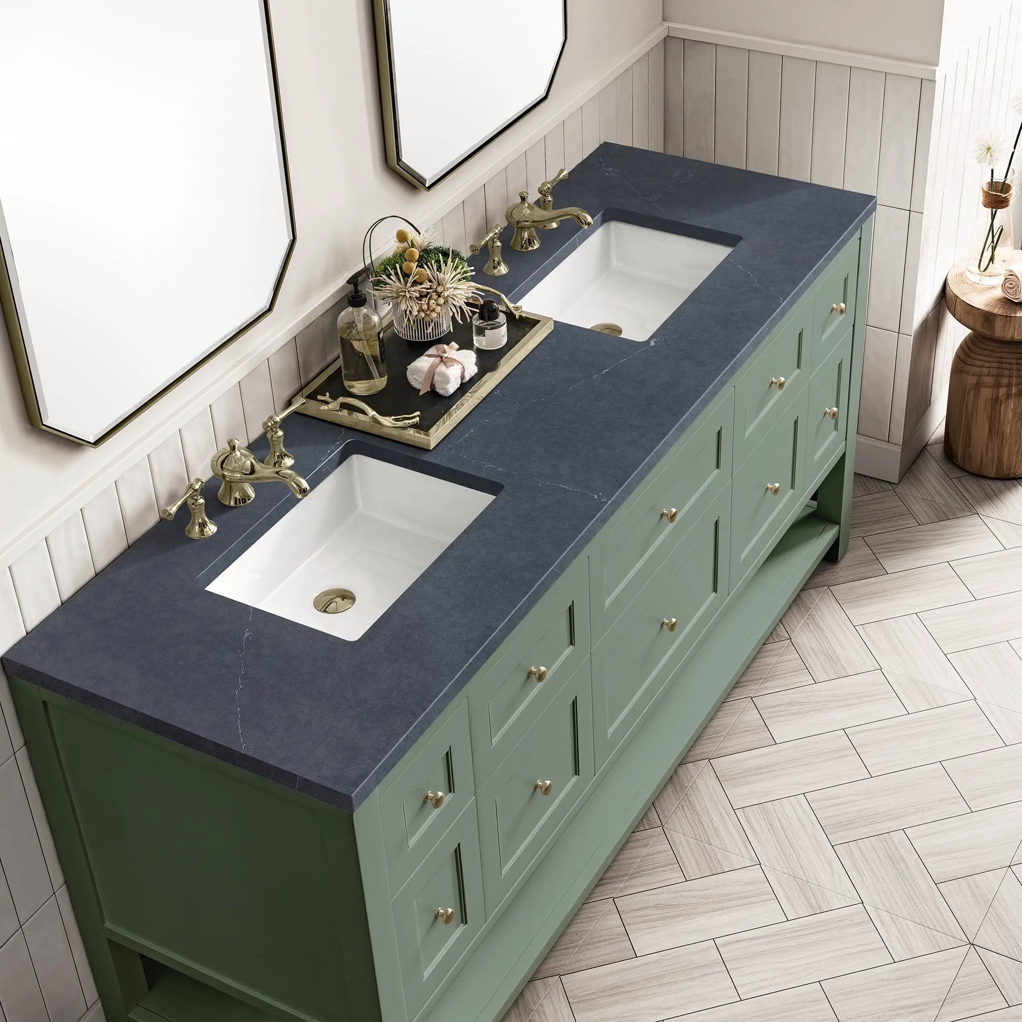 smokey celadon vanity