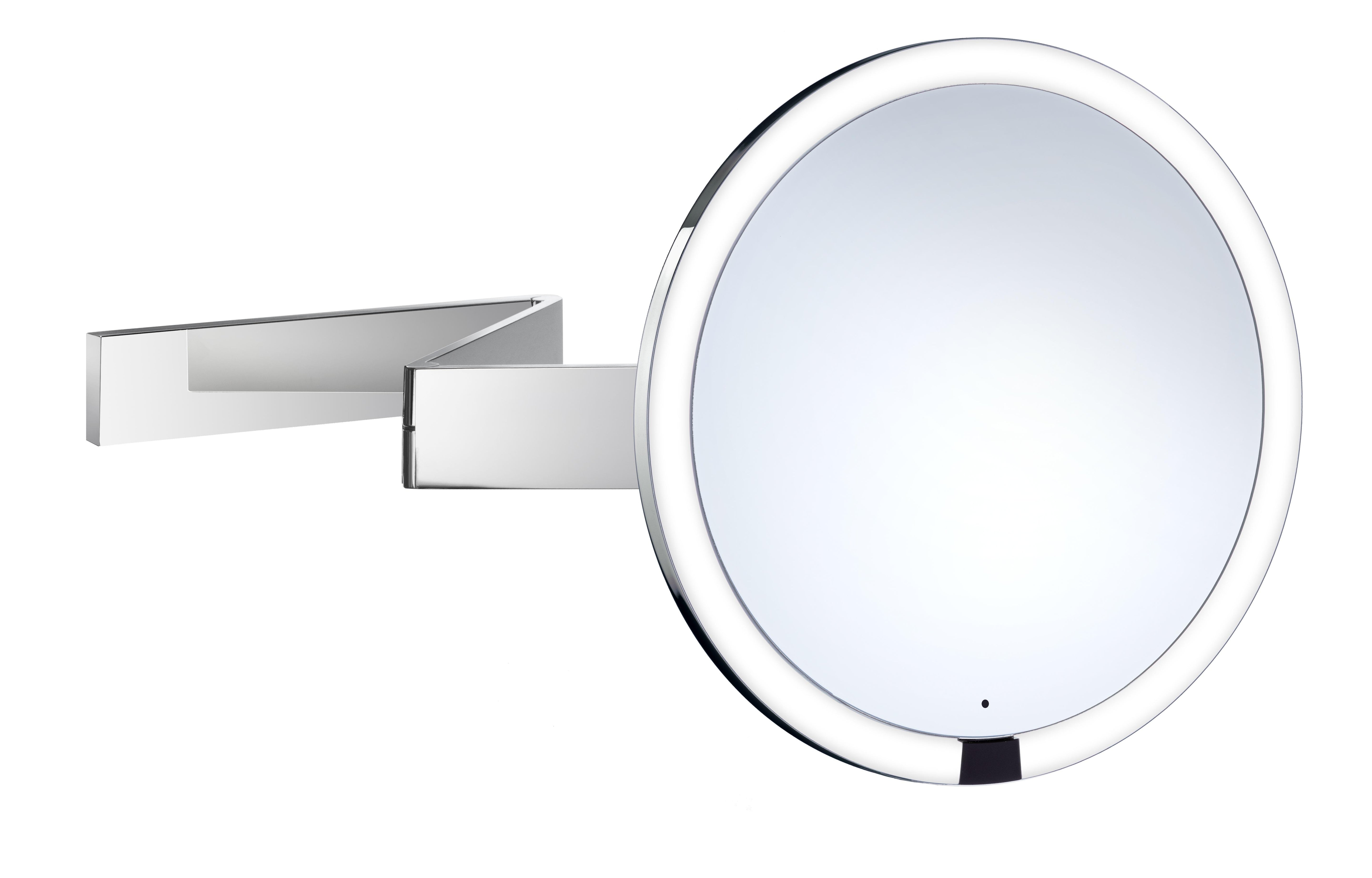 polished chrome make-up mirror