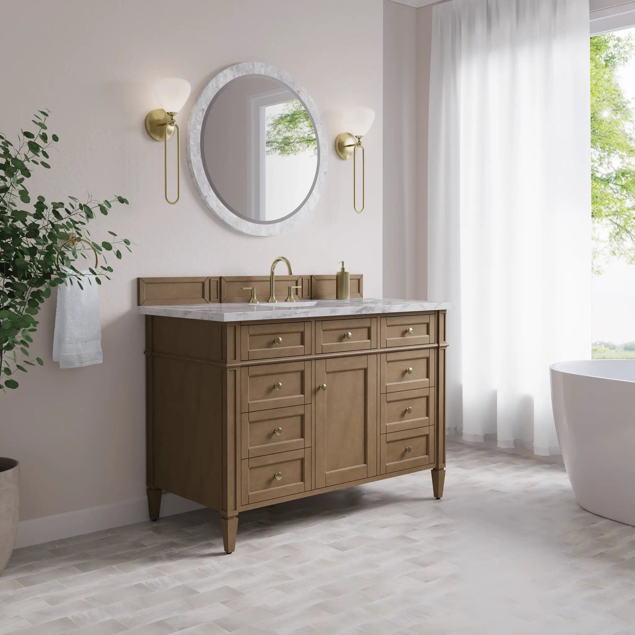 pecan vanity