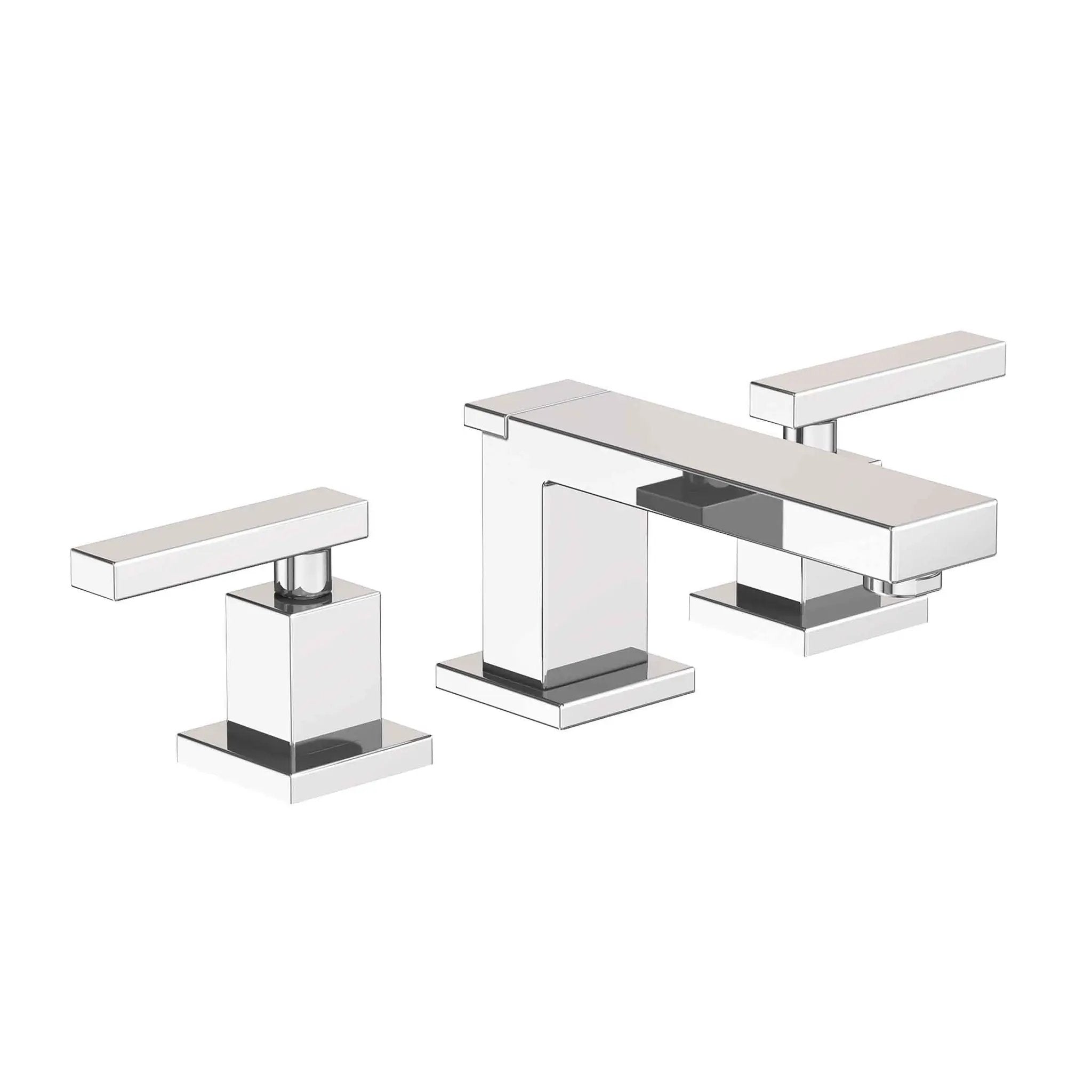 polished chrome lavatory faucet