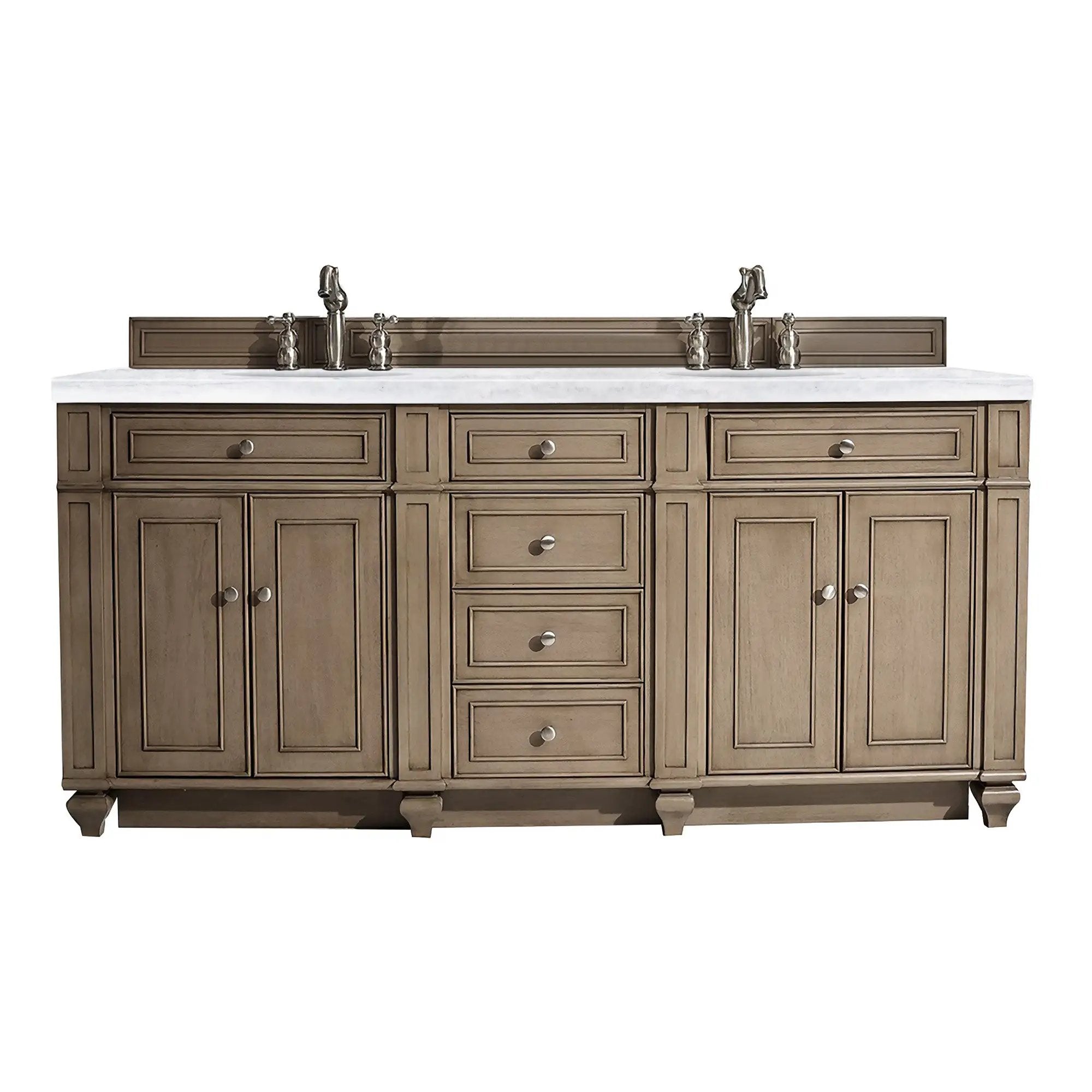 James Martin Bristol 72" Double Vanity Set - Whitewashed Walnut by James Martin Vanities