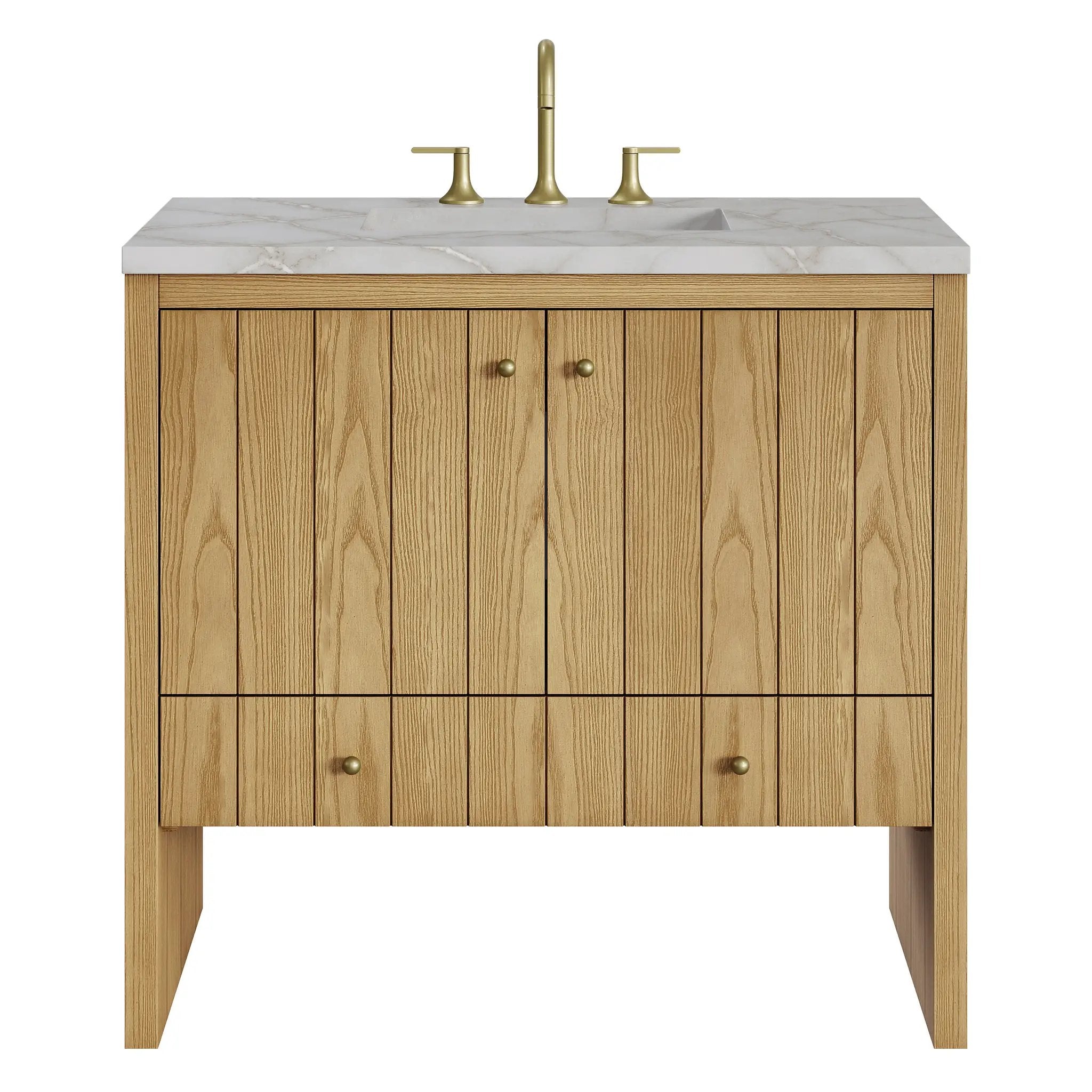 James Martin Hudson 36" Single Vanity Set - Light Natural Oak by James Martin Vanities