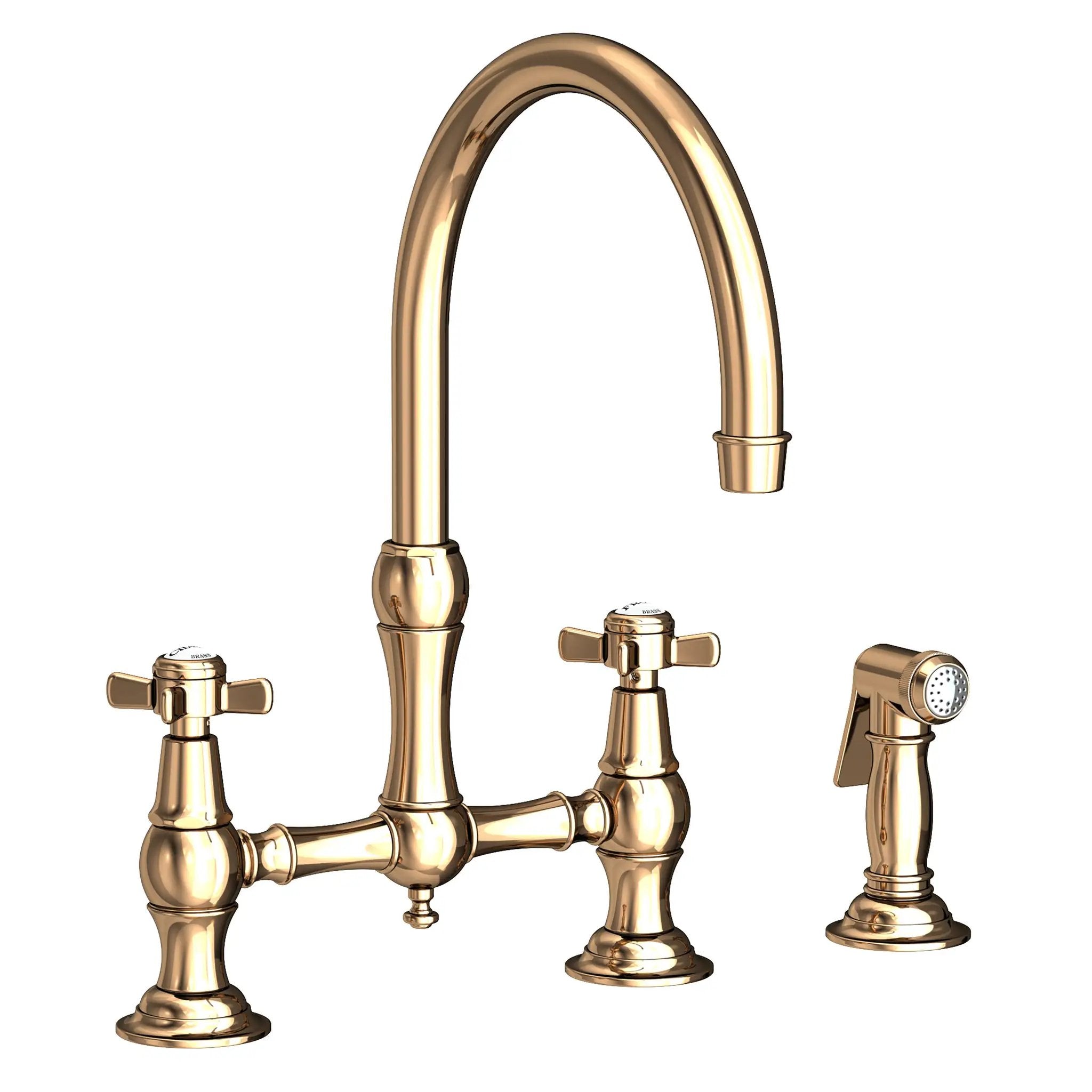 Newport Brass Fairfield Kitchen Bridge Faucet with Side Spray by Newport Brass